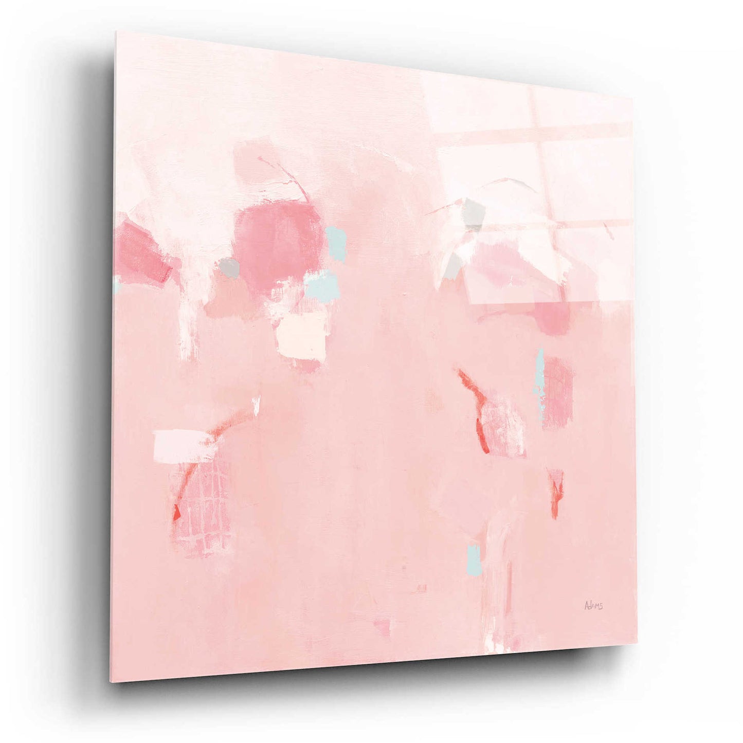 Epic Art 'Splash Pink' by Phyllis Adams, Acrylic Glass Wall Art,12x12