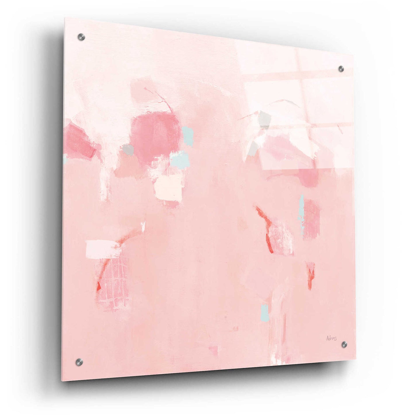 Epic Art 'Splash Pink' by Phyllis Adams, Acrylic Glass Wall Art,24x24