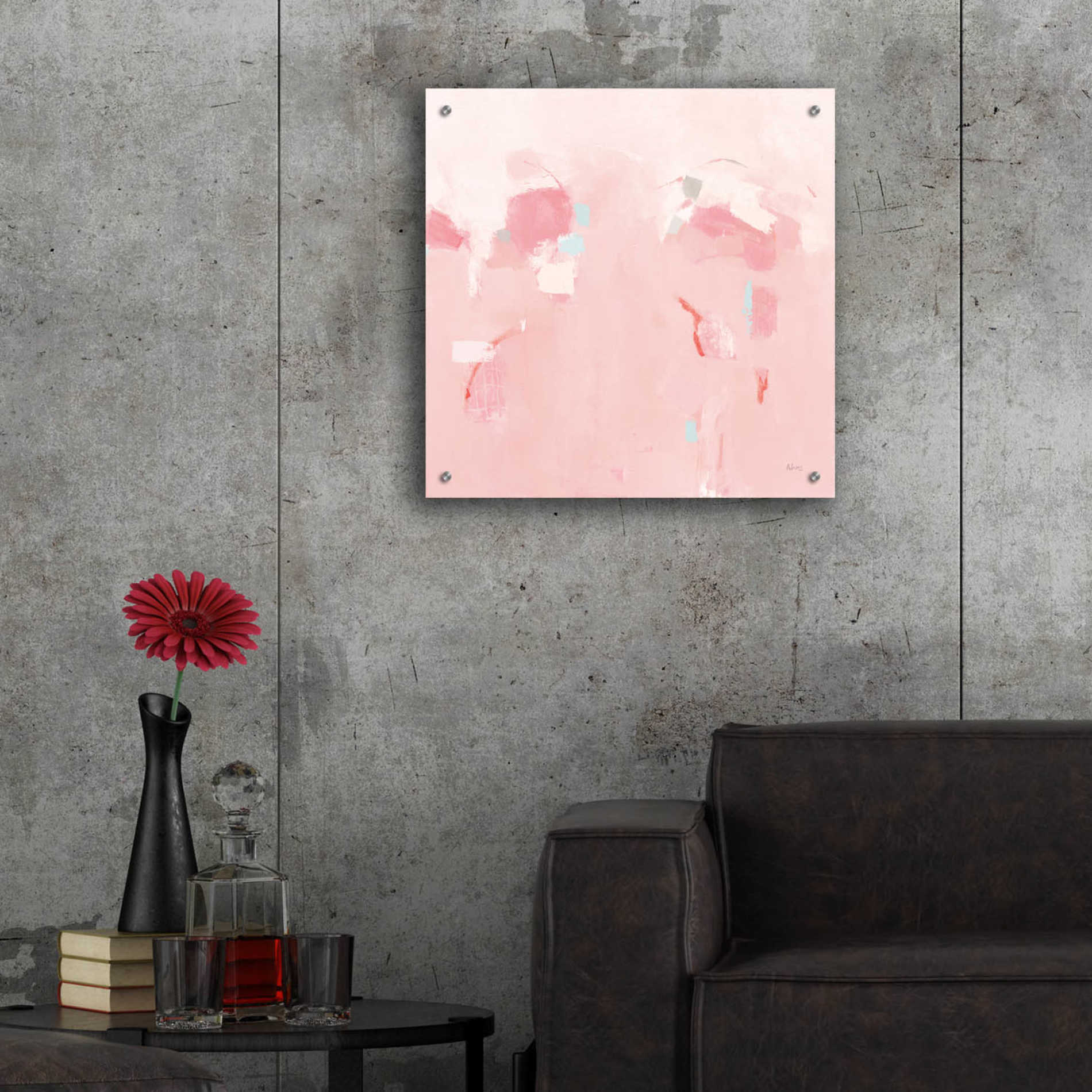 Epic Art 'Splash Pink' by Phyllis Adams, Acrylic Glass Wall Art,24x24