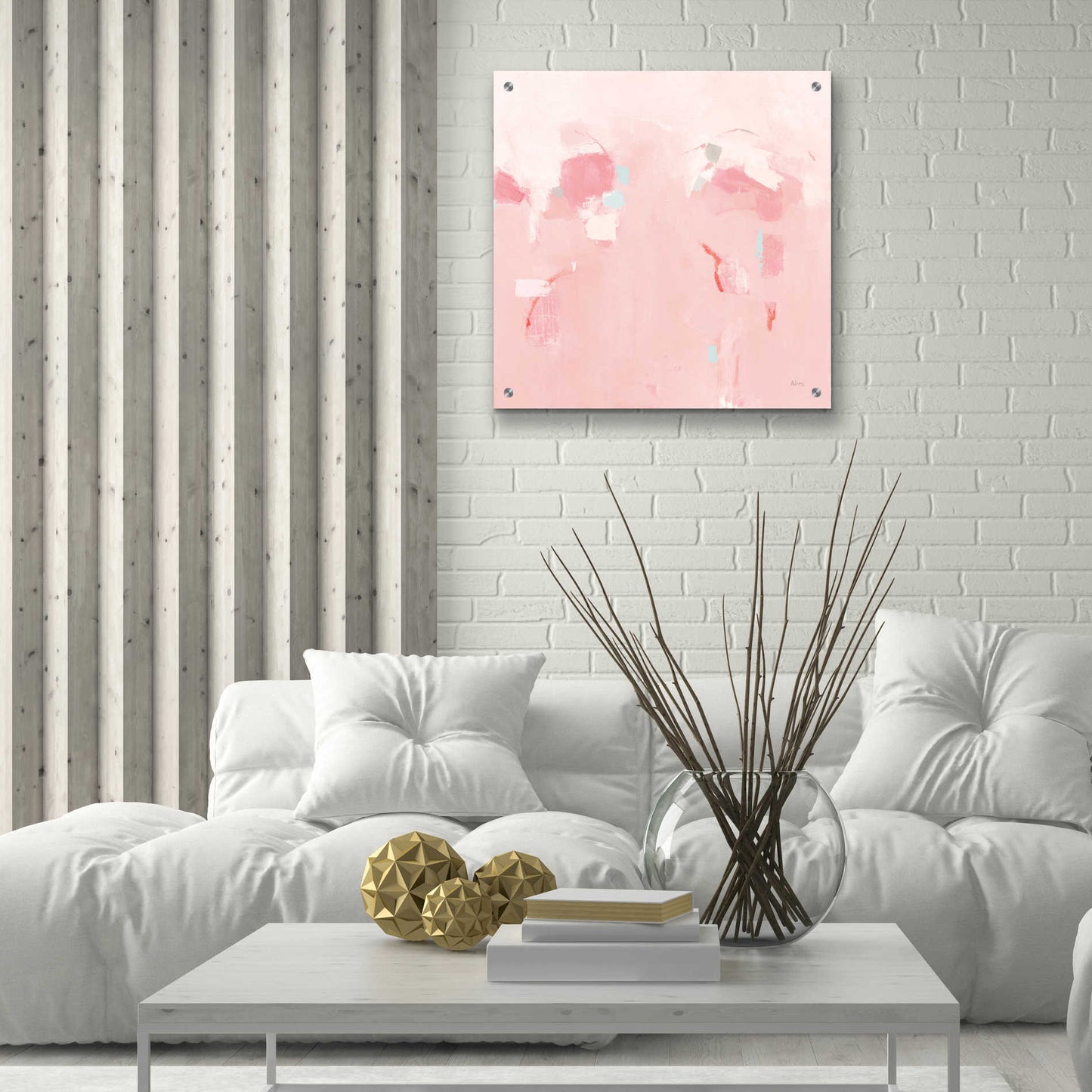 Epic Art 'Splash Pink' by Phyllis Adams, Acrylic Glass Wall Art,24x24