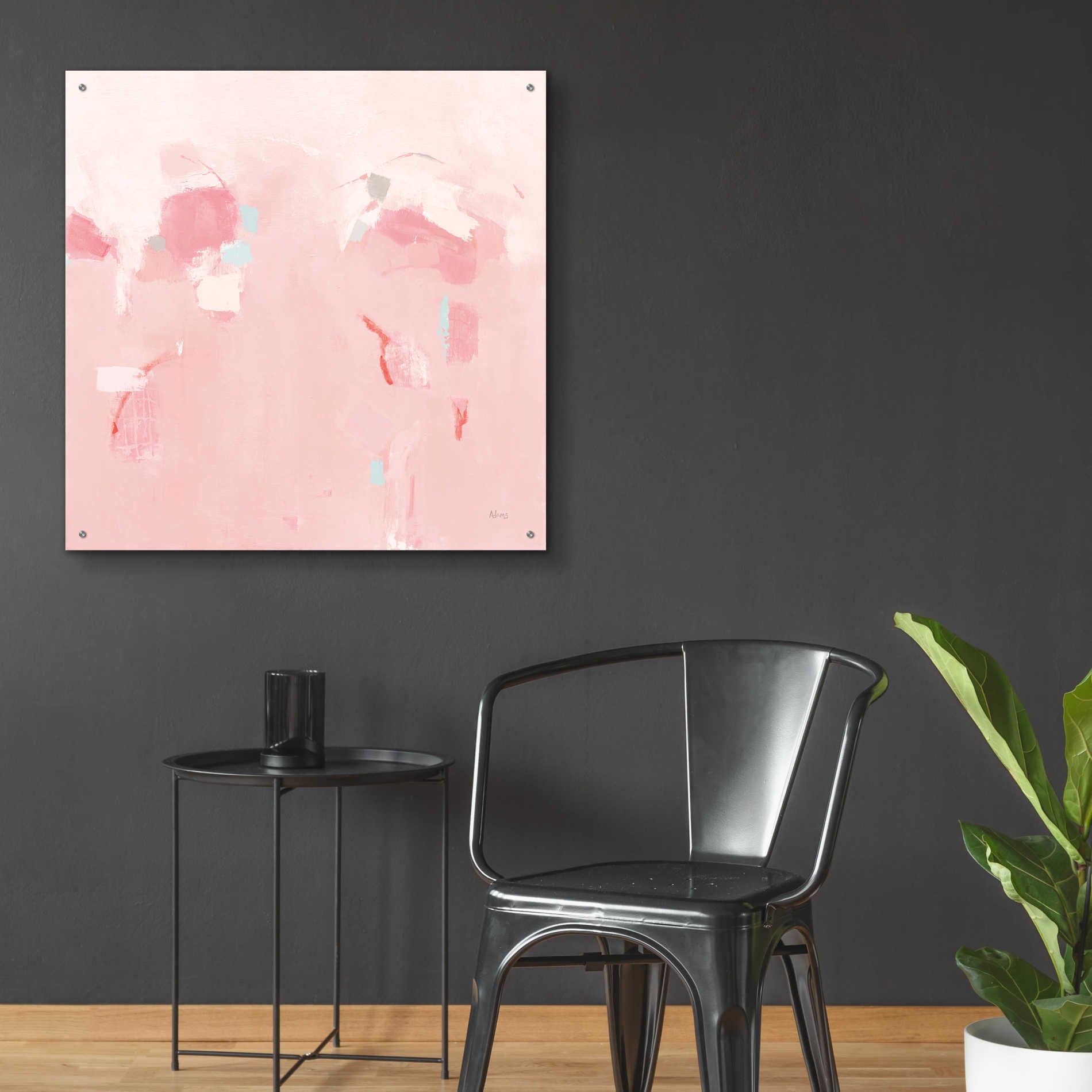 Epic Art 'Splash Pink' by Phyllis Adams, Acrylic Glass Wall Art,36x36