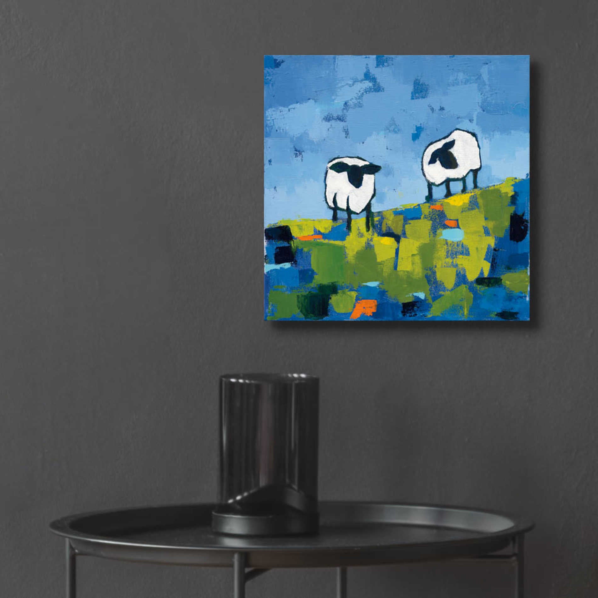 Epic Art 'Two Sheep' by Phyllis Adams, Acrylic Glass Wall Art,12x12