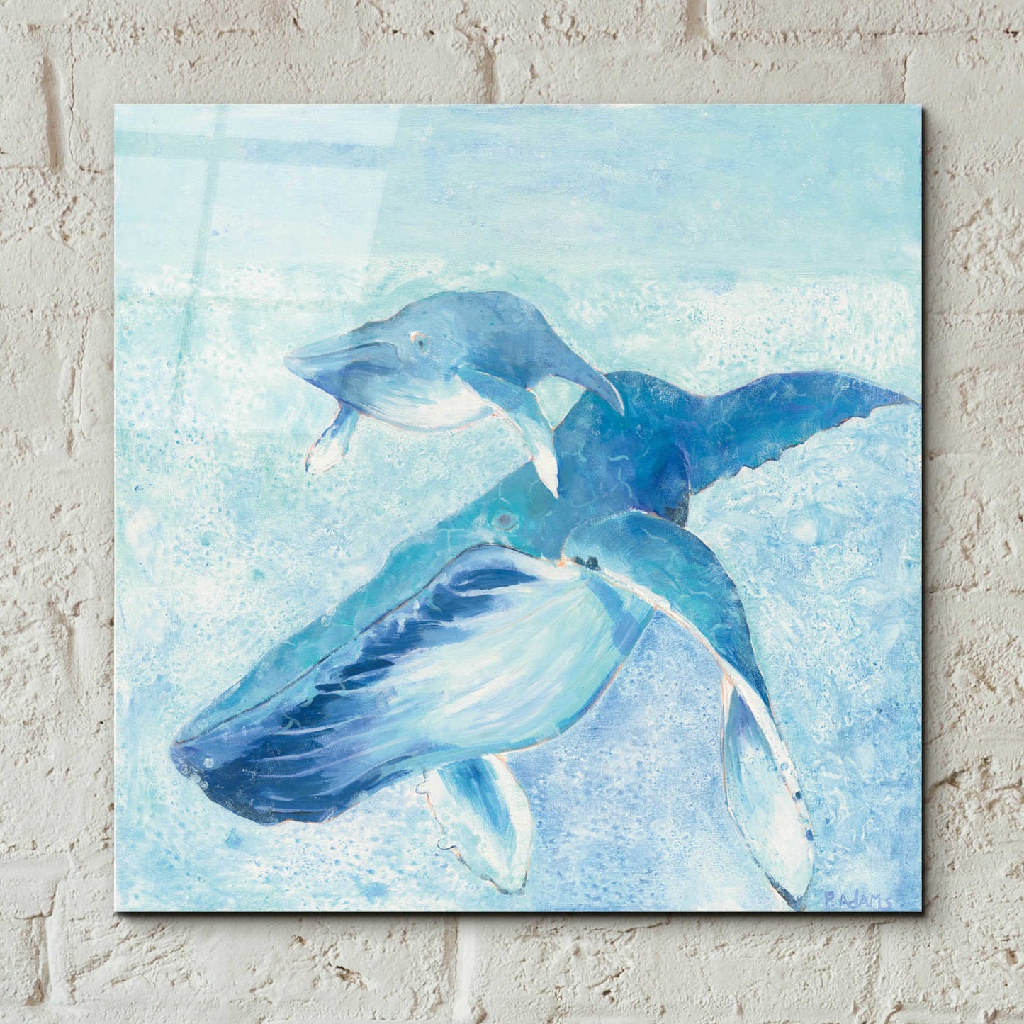 Epic Art 'Blue Mama' by Phyllis Adams, Acrylic Glass Wall Art,12x12