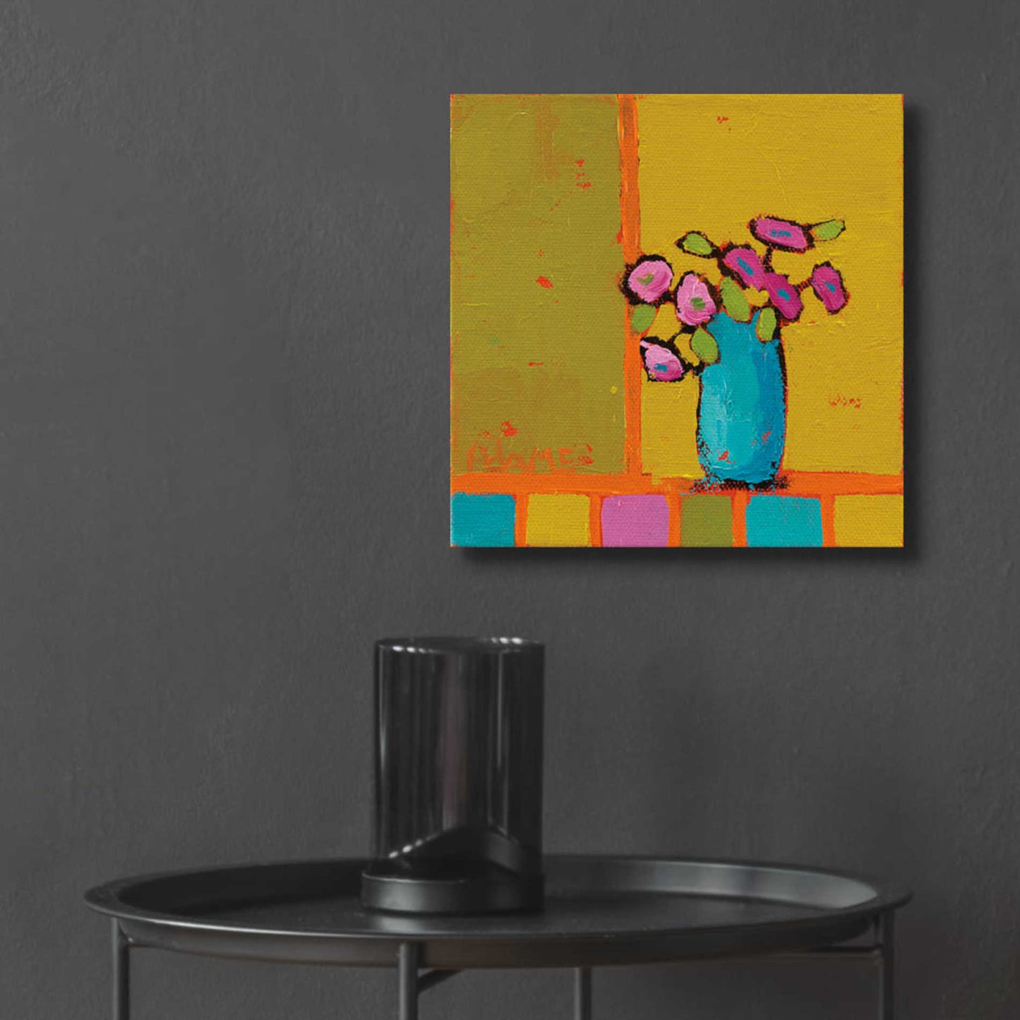 Epic Art 'Turquoise Vase' by Phyllis Adams, Acrylic Glass Wall Art,12x12