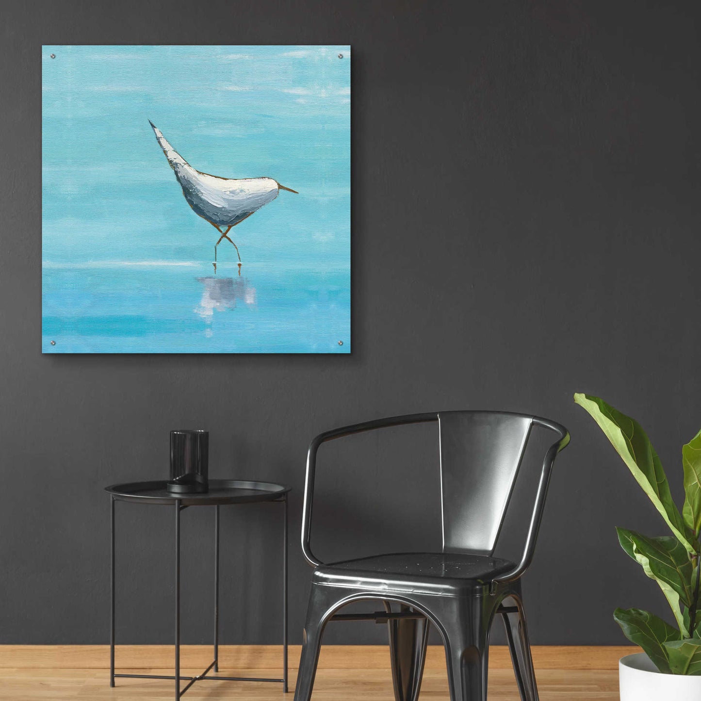 Epic Art 'Egret I Bright' by Phyllis Adams, Acrylic Glass Wall Art,36x36