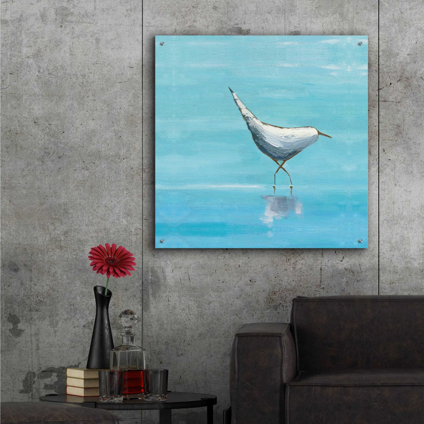 Epic Art 'Egret I Bright' by Phyllis Adams, Acrylic Glass Wall Art,36x36