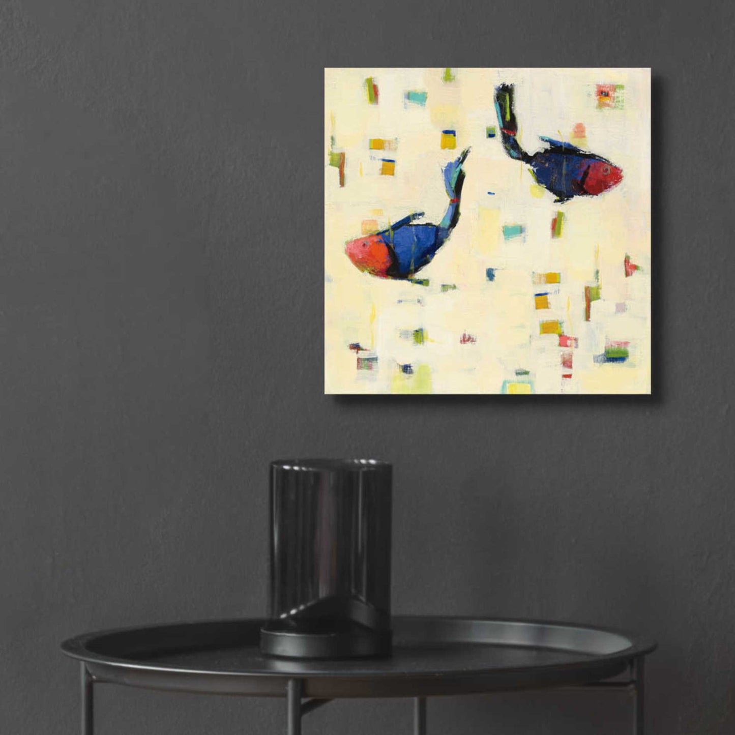 Epic Art 'One Fish Two Fish Big' by Phyllis Adams, Acrylic Glass Wall Art,12x12