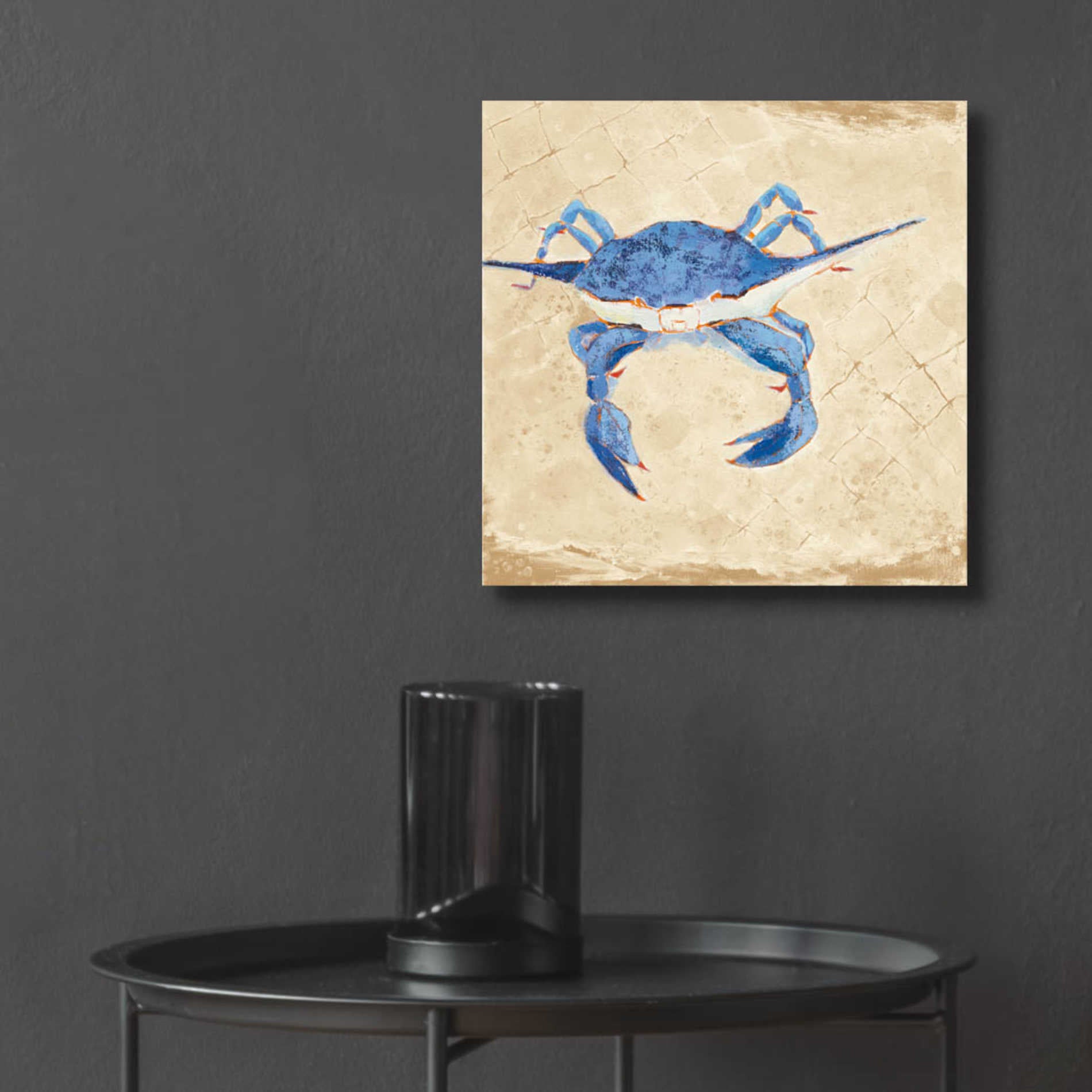 Epic Art 'Blue Crab VI Neutral' by Phyllis Adams, Acrylic Glass Wall Art,12x12