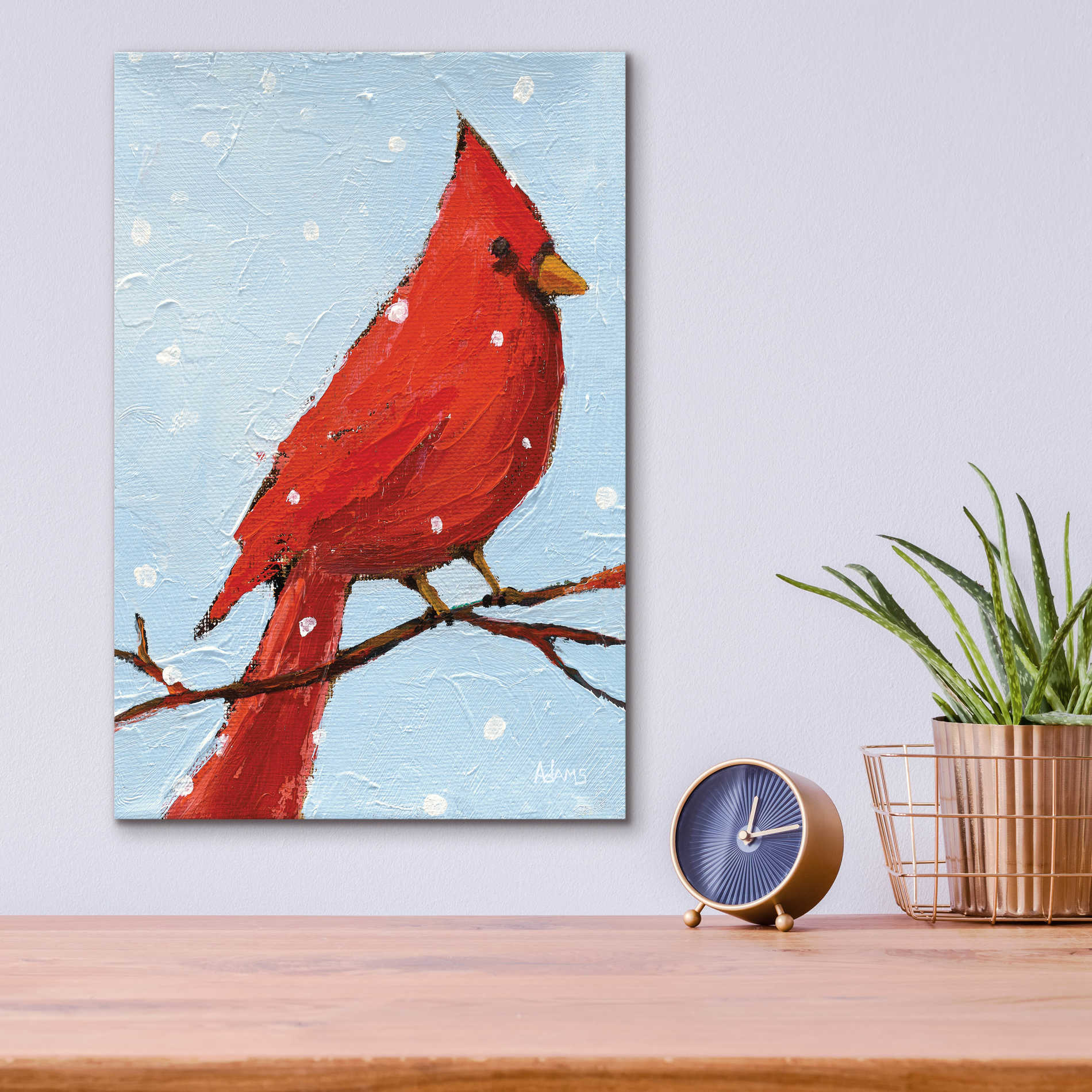 Epic Art 'Cardinal I' by Phyllis Adams, Acrylic Glass Wall Art,12x16