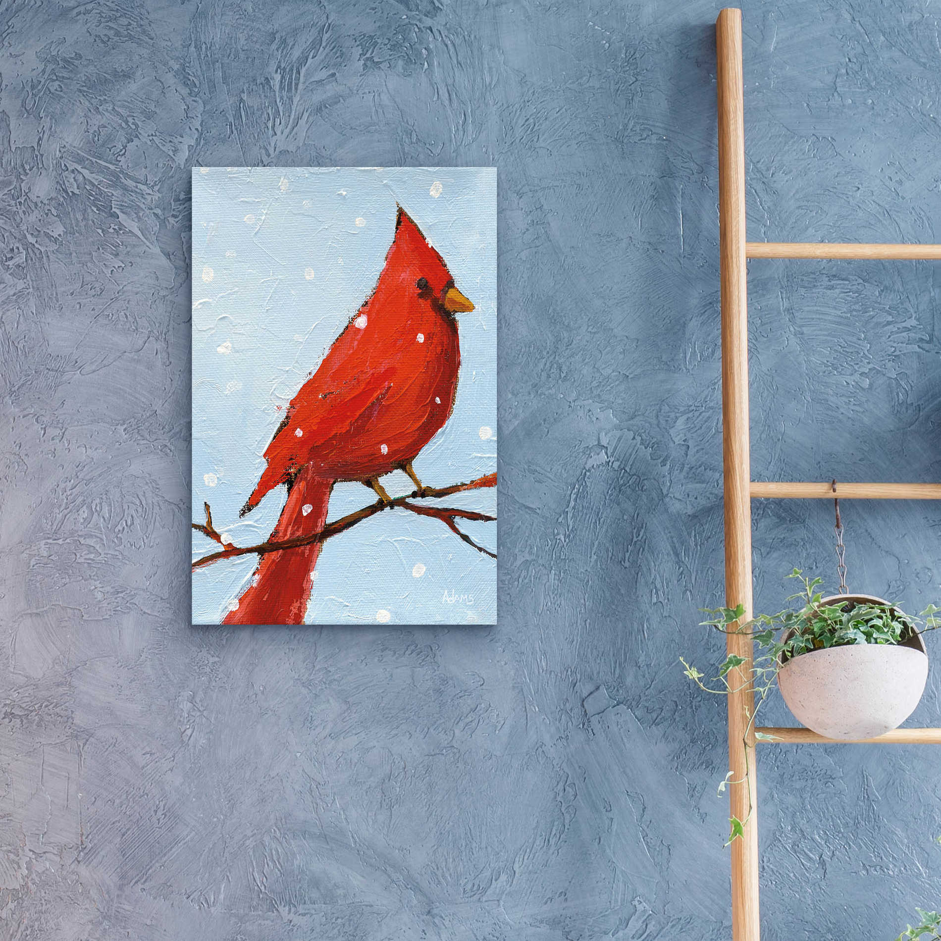 Epic Art 'Cardinal I' by Phyllis Adams, Acrylic Glass Wall Art,16x24