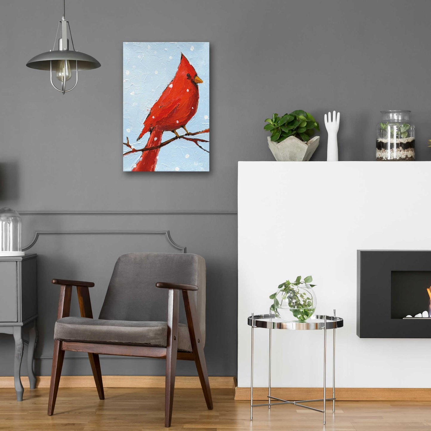 Epic Art 'Cardinal I' by Phyllis Adams, Acrylic Glass Wall Art,16x24