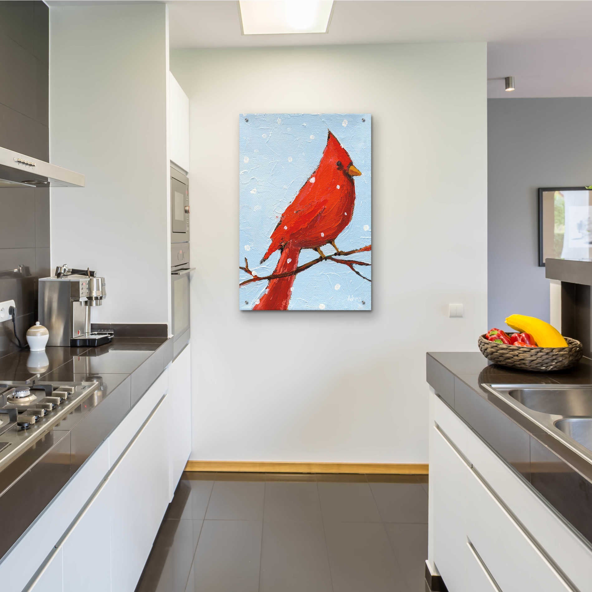 Epic Art 'Cardinal I' by Phyllis Adams, Acrylic Glass Wall Art,24x36