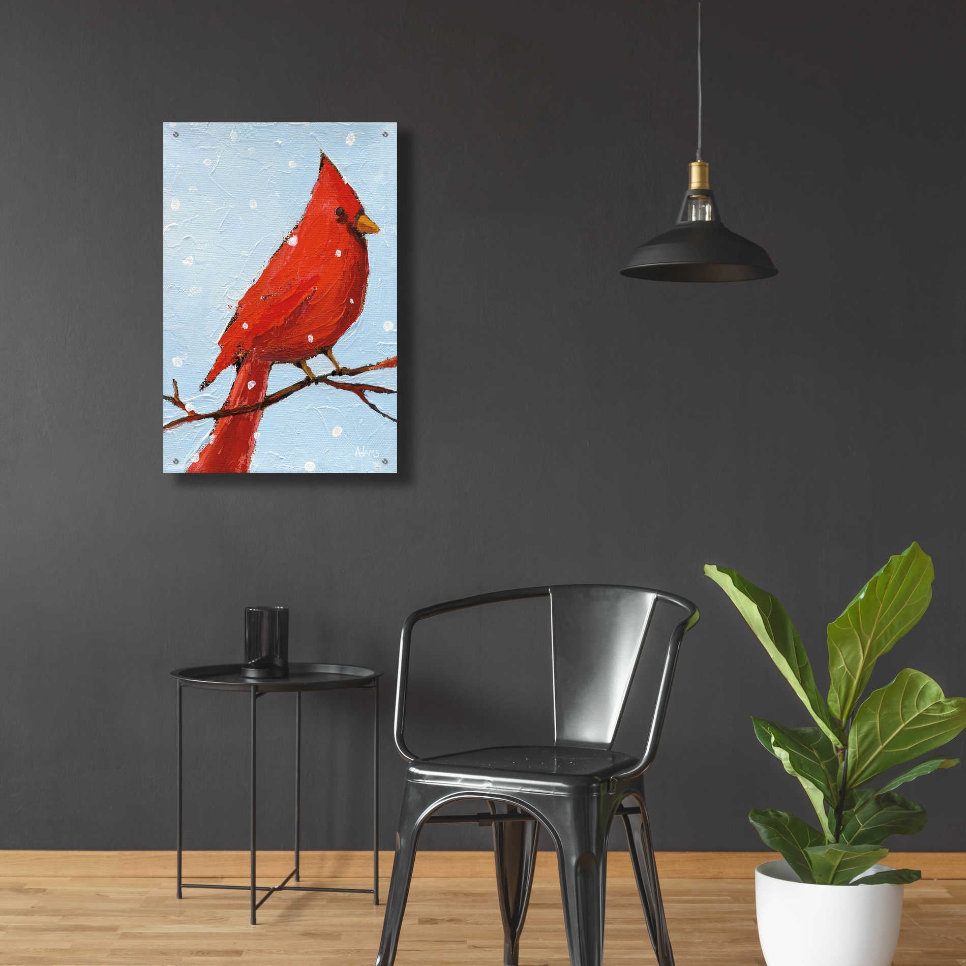 Epic Art 'Cardinal I' by Phyllis Adams, Acrylic Glass Wall Art,24x36