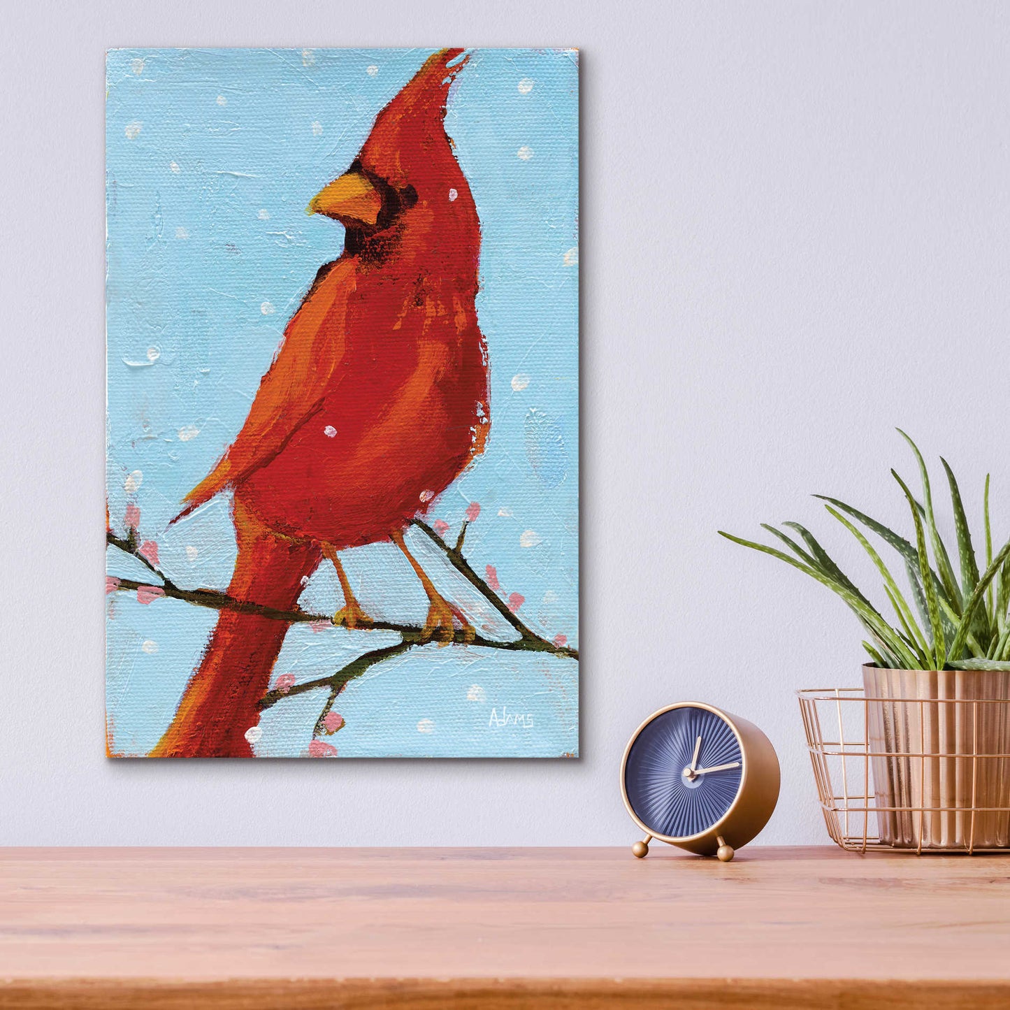 Epic Art 'Cardinal II' by Phyllis Adams, Acrylic Glass Wall Art,12x16