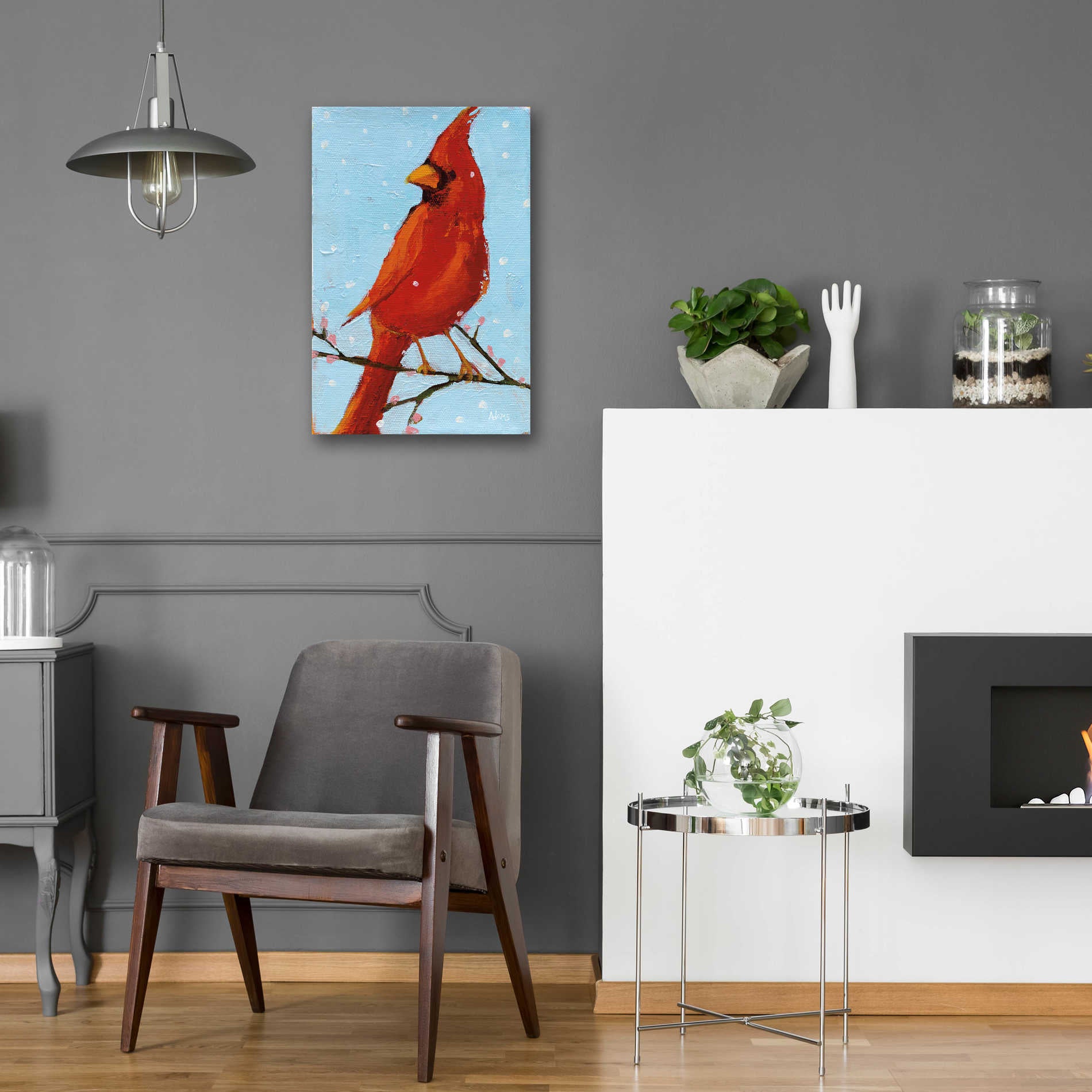 Epic Art 'Cardinal II' by Phyllis Adams, Acrylic Glass Wall Art,16x24