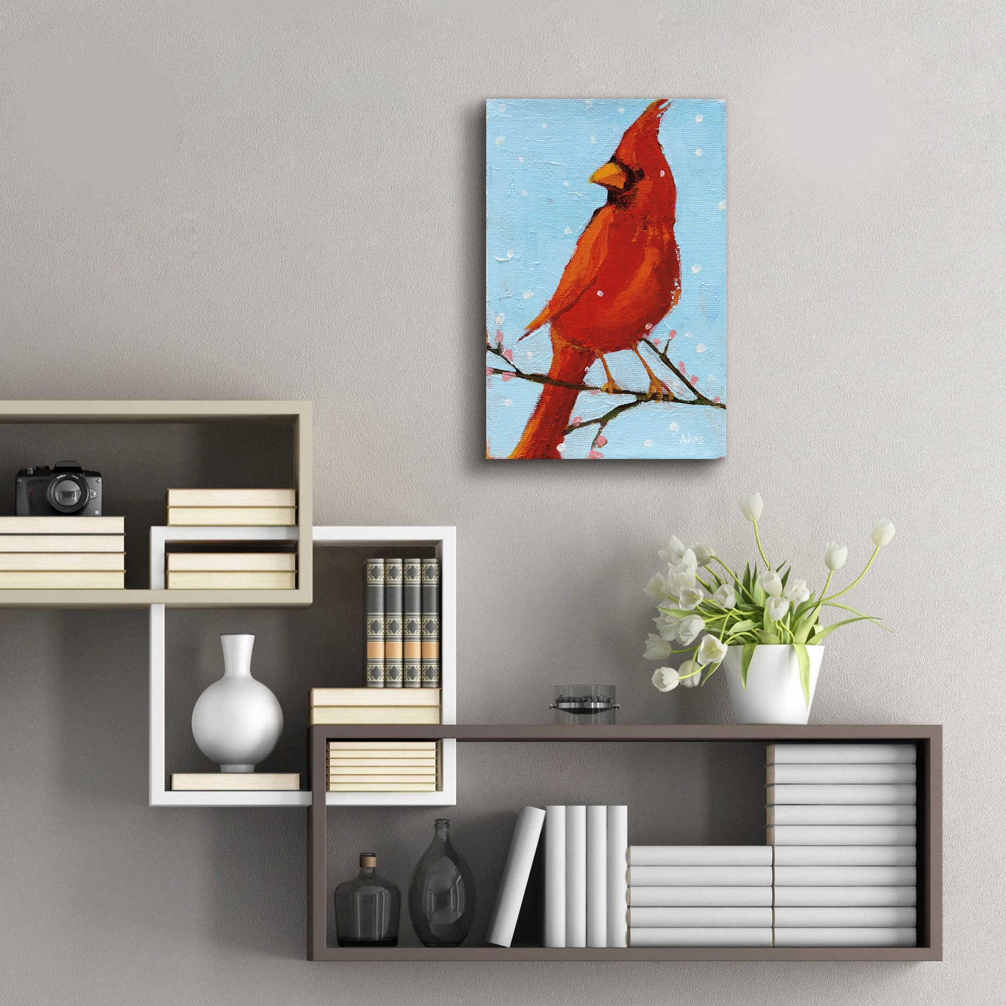 Epic Art 'Cardinal II' by Phyllis Adams, Acrylic Glass Wall Art,16x24