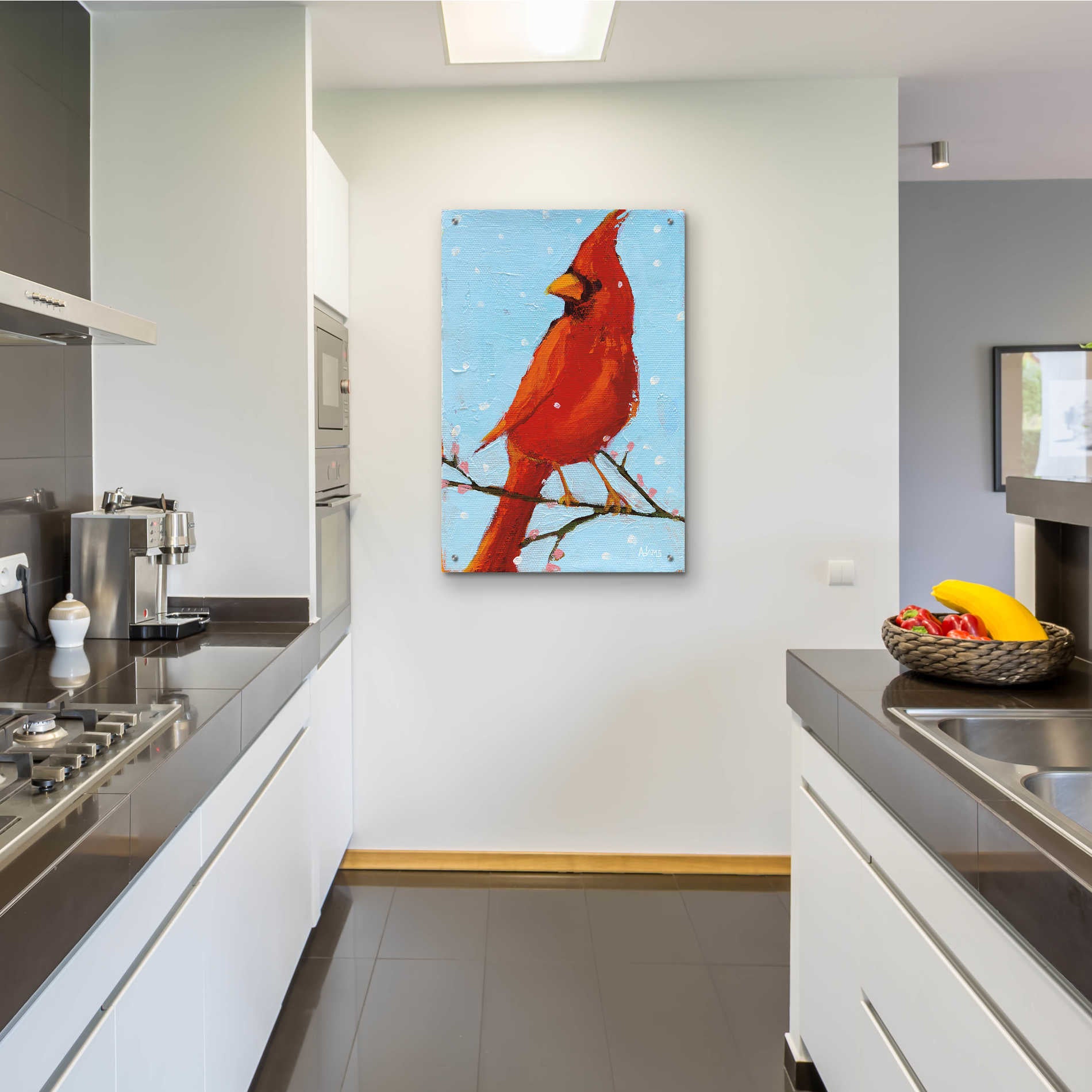 Epic Art 'Cardinal II' by Phyllis Adams, Acrylic Glass Wall Art,24x36