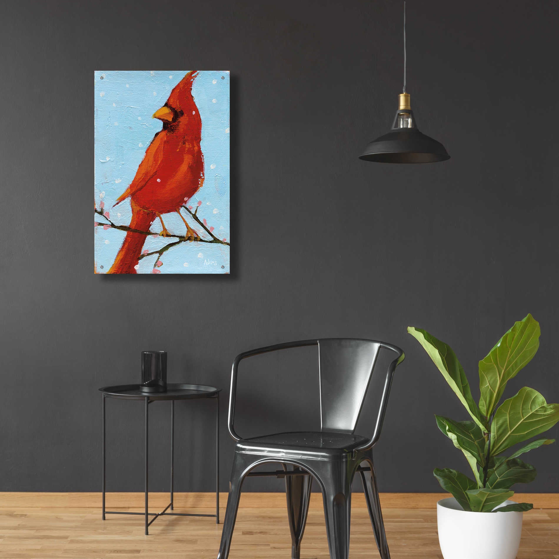 Epic Art 'Cardinal II' by Phyllis Adams, Acrylic Glass Wall Art,24x36