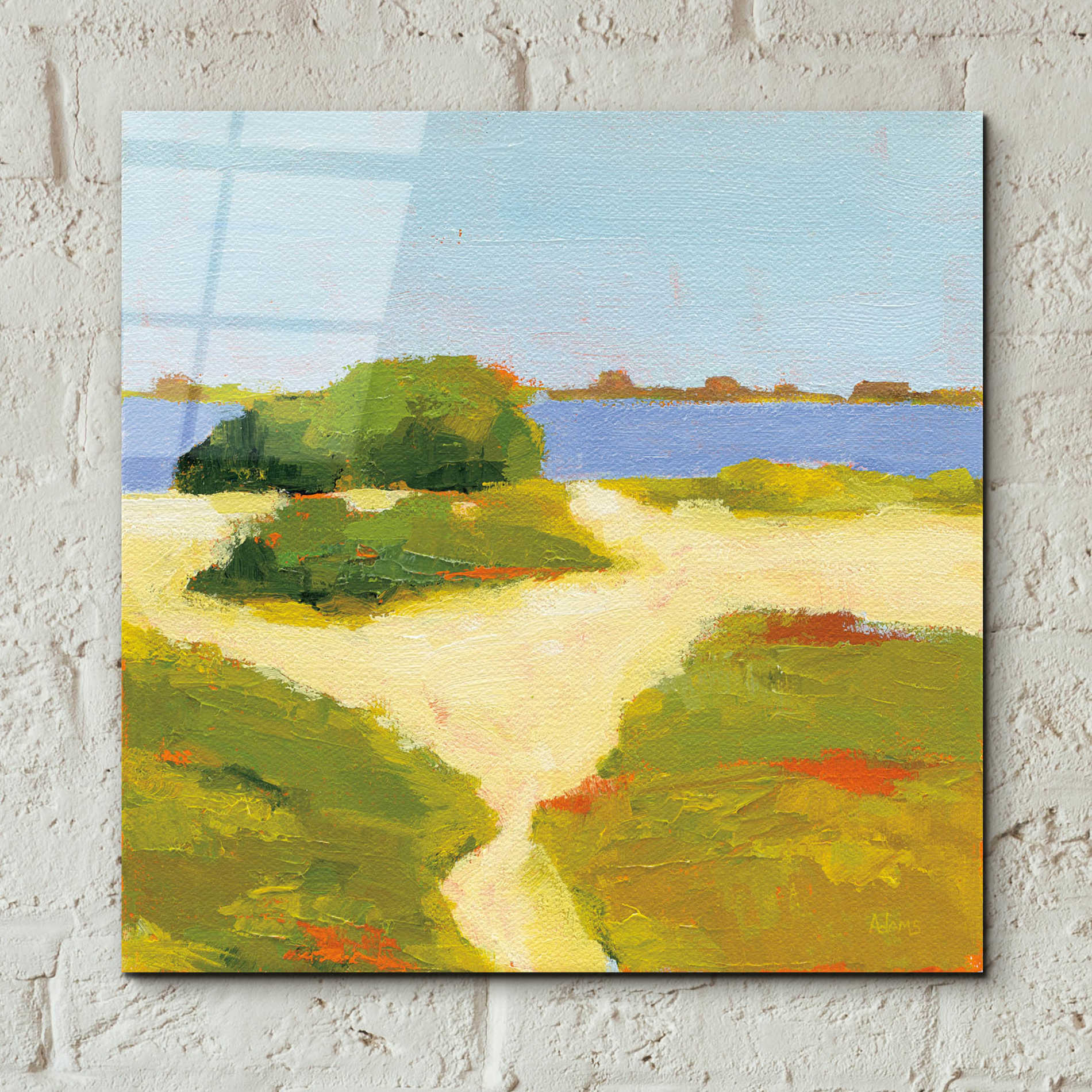 Epic Art 'Path to the Beach' by Phyllis Adams, Acrylic Glass Wall Art,12x12