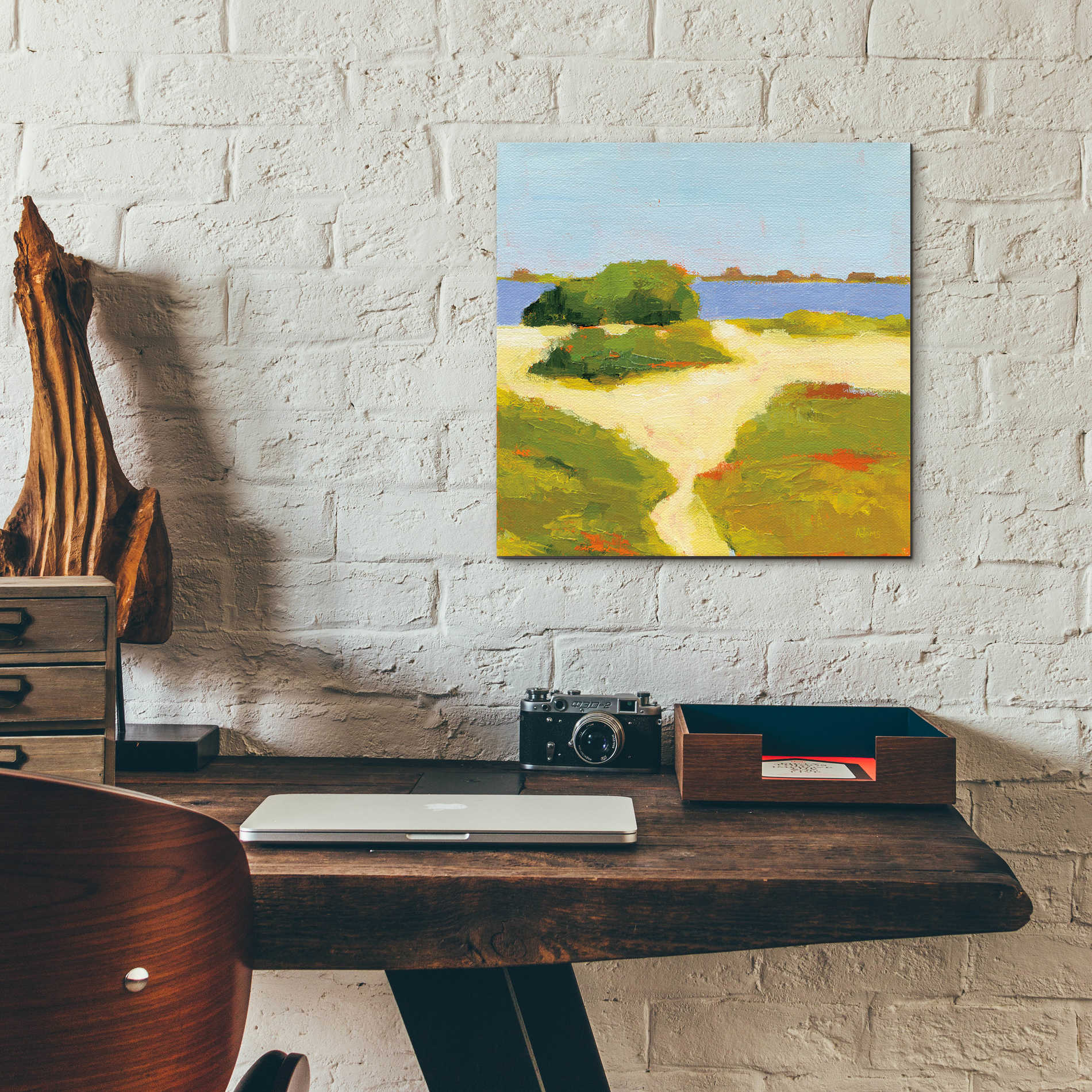 Epic Art 'Path to the Beach' by Phyllis Adams, Acrylic Glass Wall Art,12x12