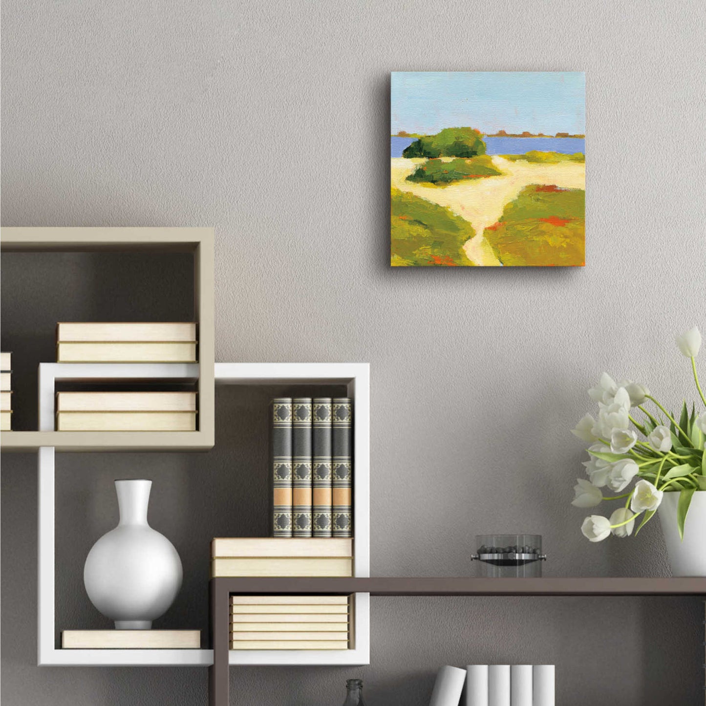 Epic Art 'Path to the Beach' by Phyllis Adams, Acrylic Glass Wall Art,12x12