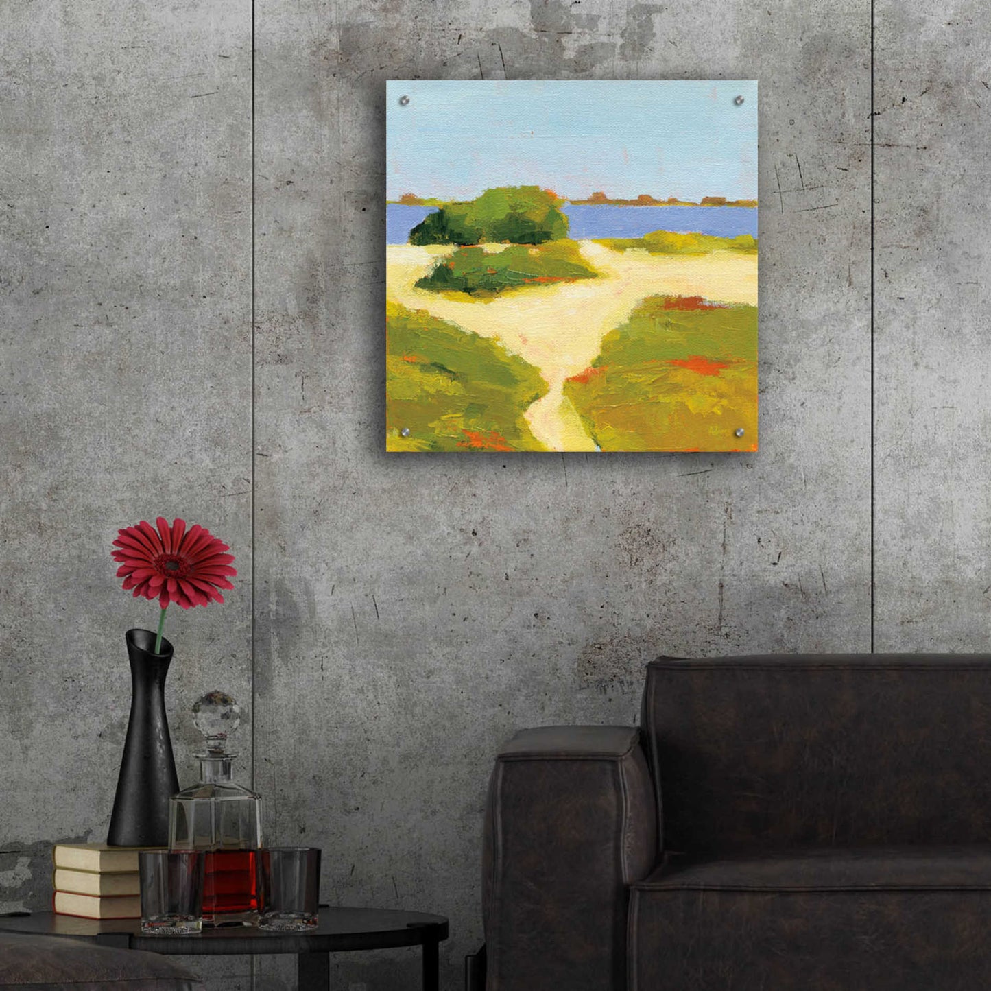 Epic Art 'Path to the Beach' by Phyllis Adams, Acrylic Glass Wall Art,24x24
