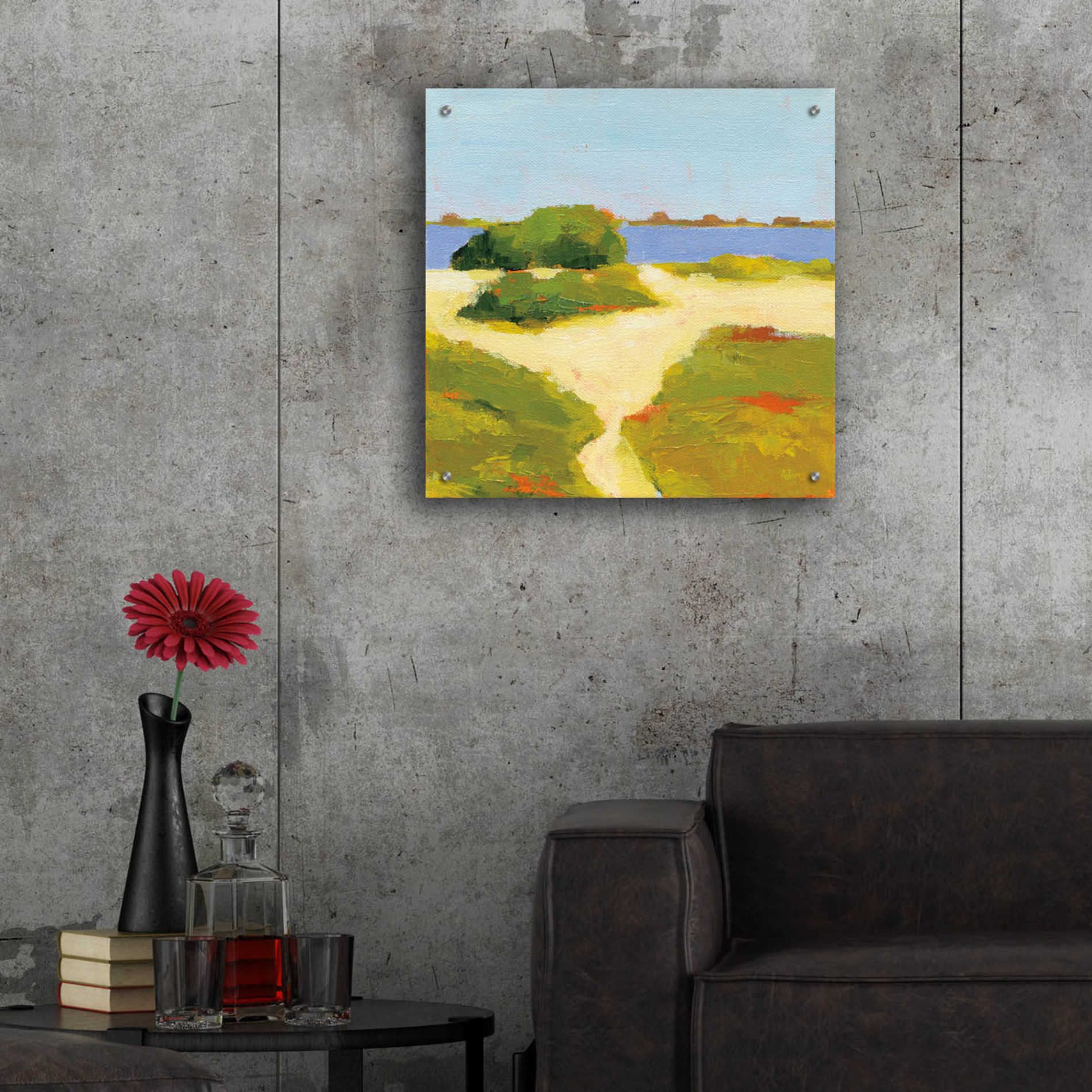 Epic Art 'Path to the Beach' by Phyllis Adams, Acrylic Glass Wall Art,24x24