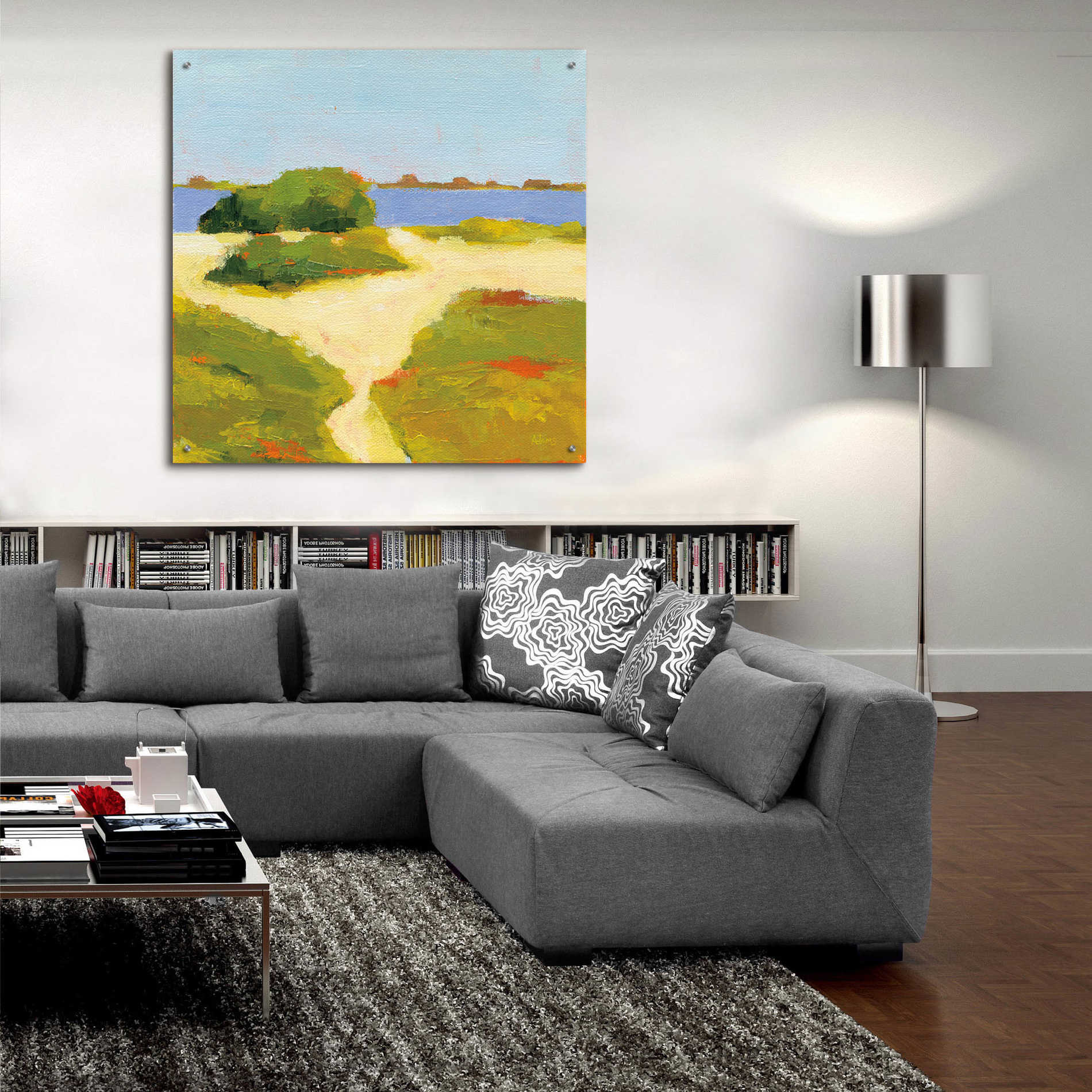 Epic Art 'Path to the Beach' by Phyllis Adams, Acrylic Glass Wall Art,36x36