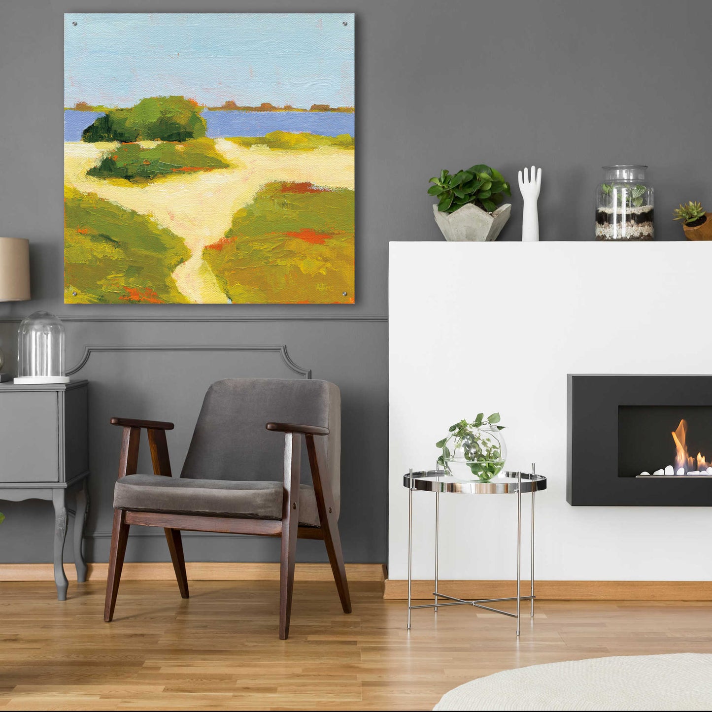 Epic Art 'Path to the Beach' by Phyllis Adams, Acrylic Glass Wall Art,36x36