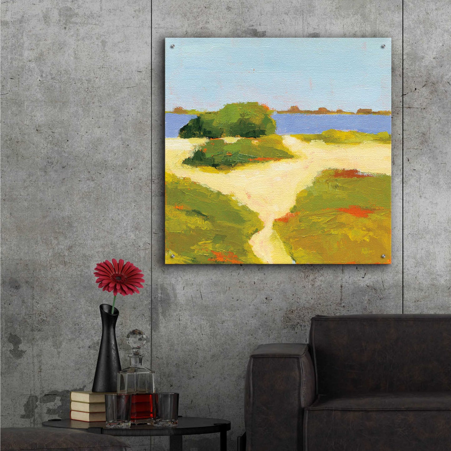 Epic Art 'Path to the Beach' by Phyllis Adams, Acrylic Glass Wall Art,36x36