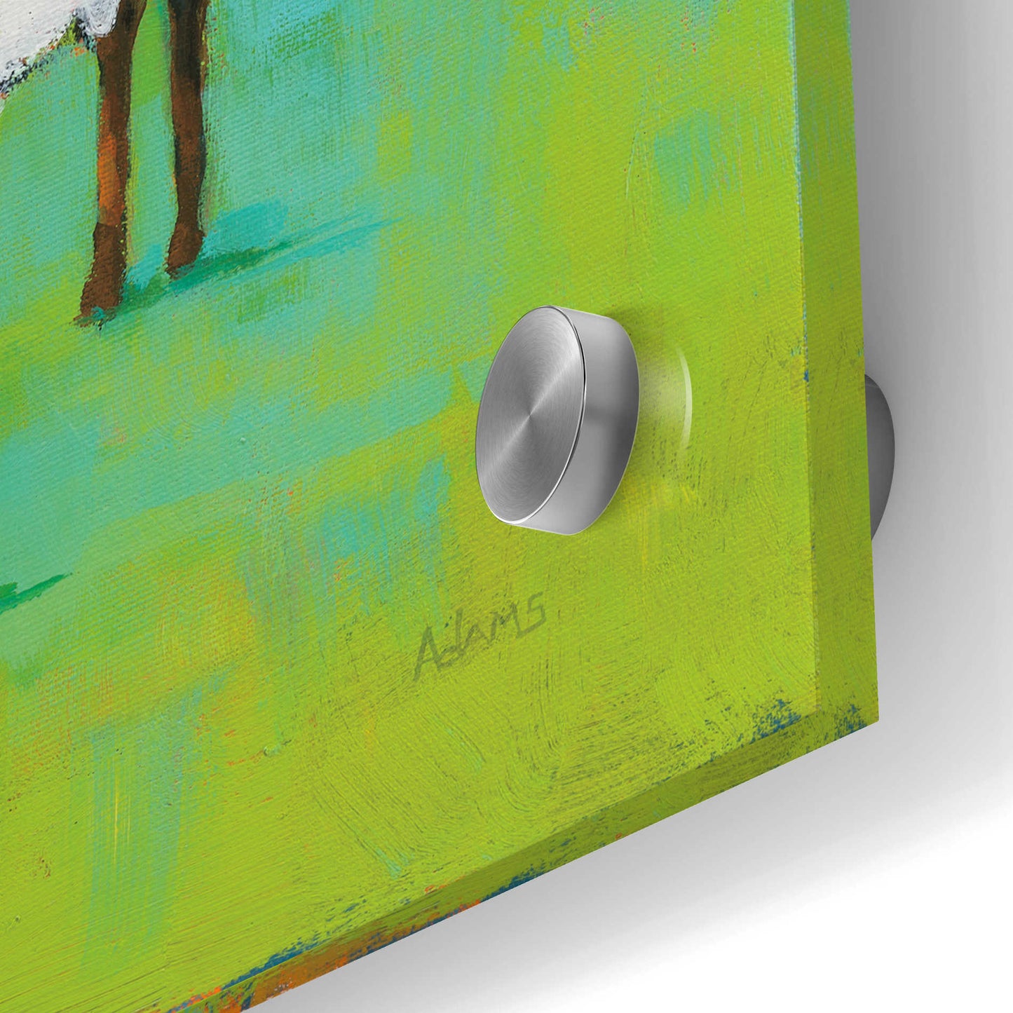 Epic Art 'Sheep in the Meadow II' by Phyllis Adams, Acrylic Glass Wall Art,24x24