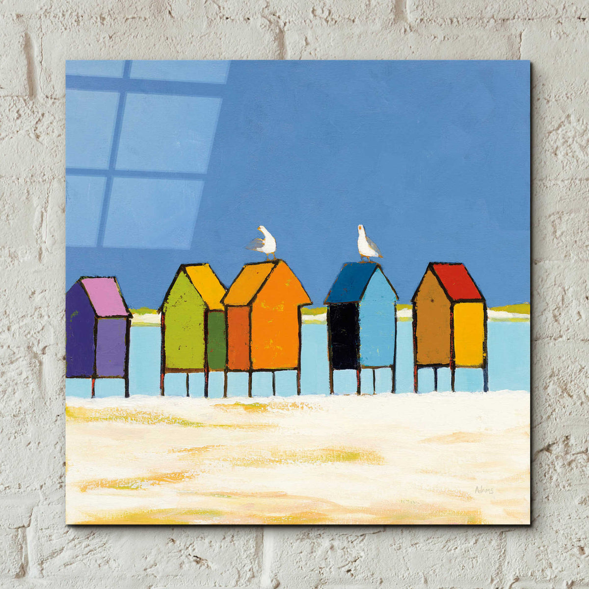 Epic Art 'Cabanas II' by Phyllis Adams, Acrylic Glass Wall Art,12x12