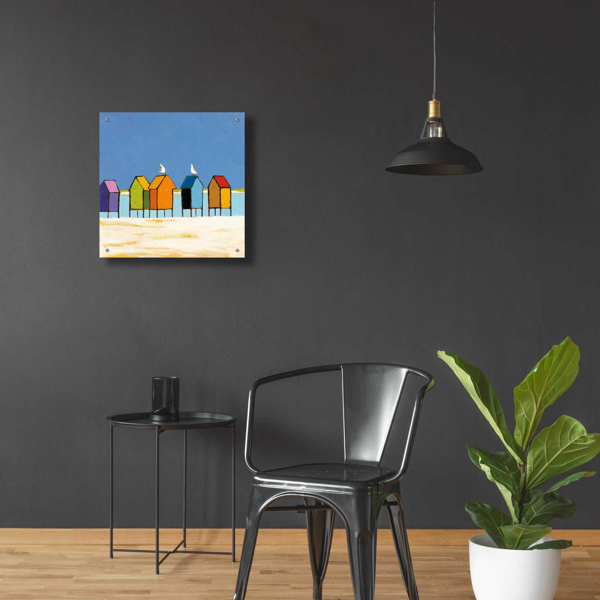 Epic Art 'Cabanas II' by Phyllis Adams, Acrylic Glass Wall Art,24x24