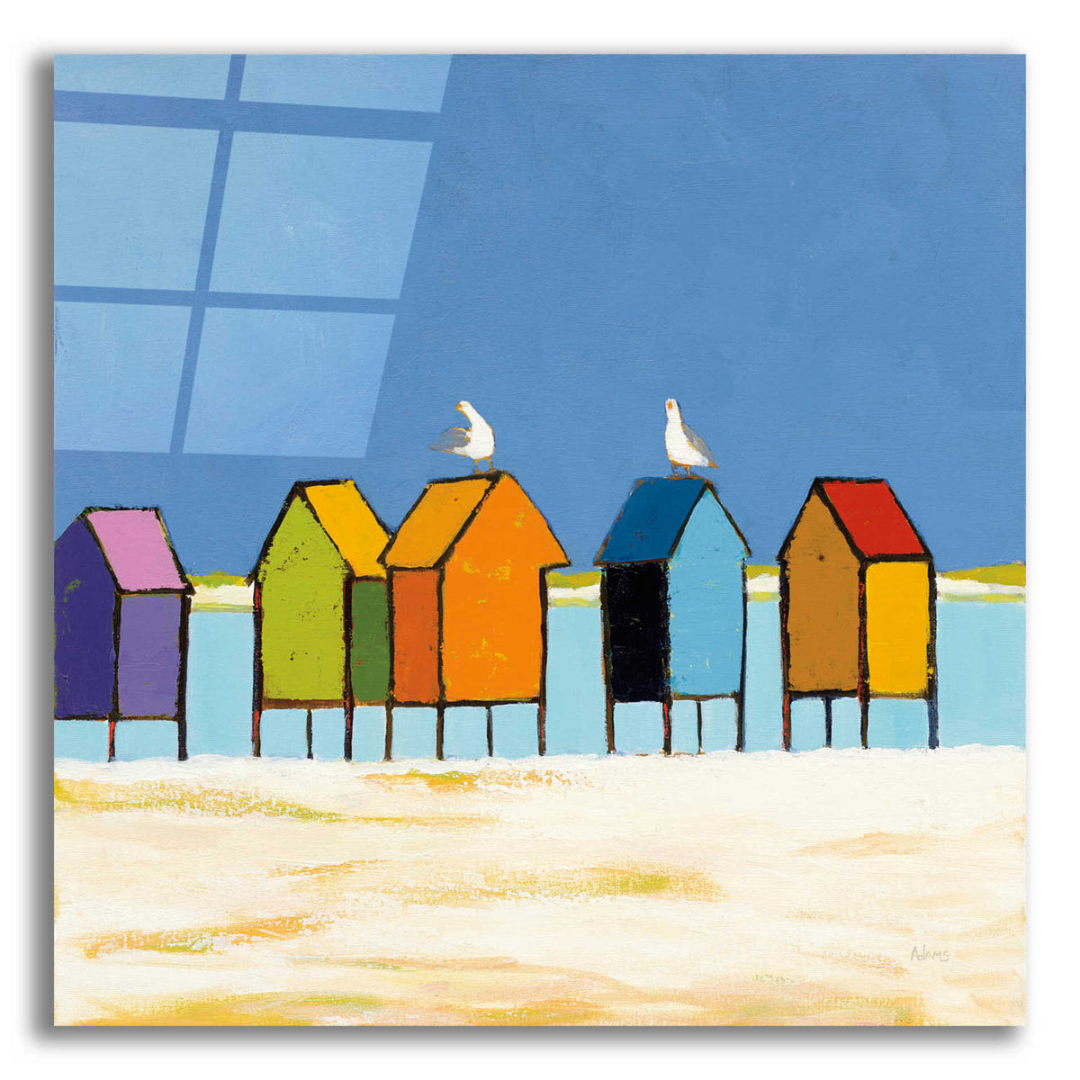 Epic Art 'Cabanas II' by Phyllis Adams, Acrylic Glass Wall Art