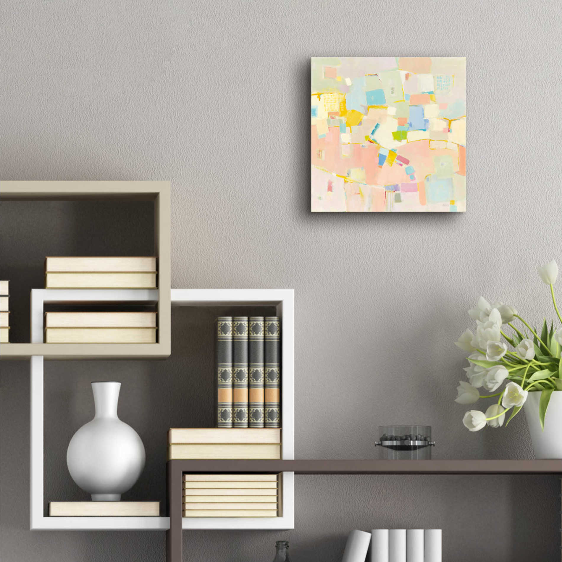 Epic Art 'Block Party' by Phyllis Adams, Acrylic Glass Wall Art,12x12