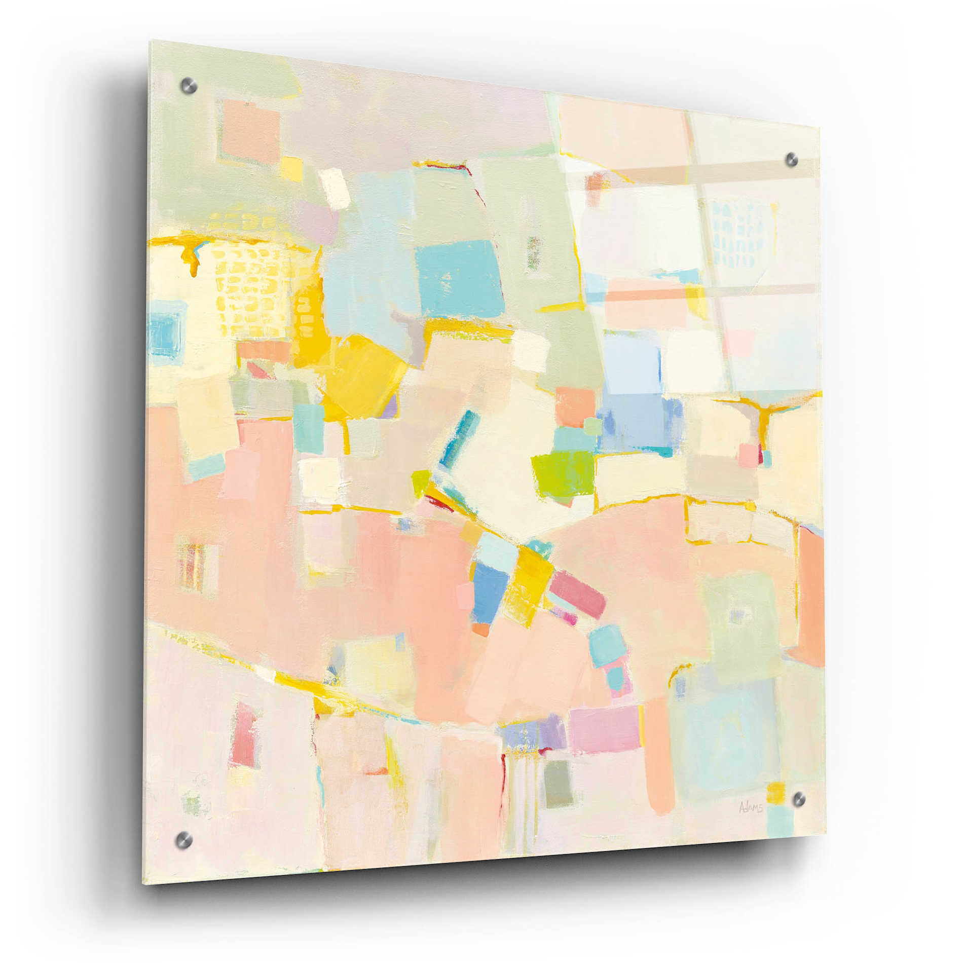 Epic Art 'Block Party' by Phyllis Adams, Acrylic Glass Wall Art,24x24
