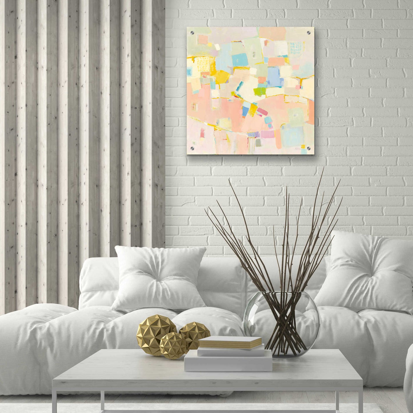 Epic Art 'Block Party' by Phyllis Adams, Acrylic Glass Wall Art,24x24