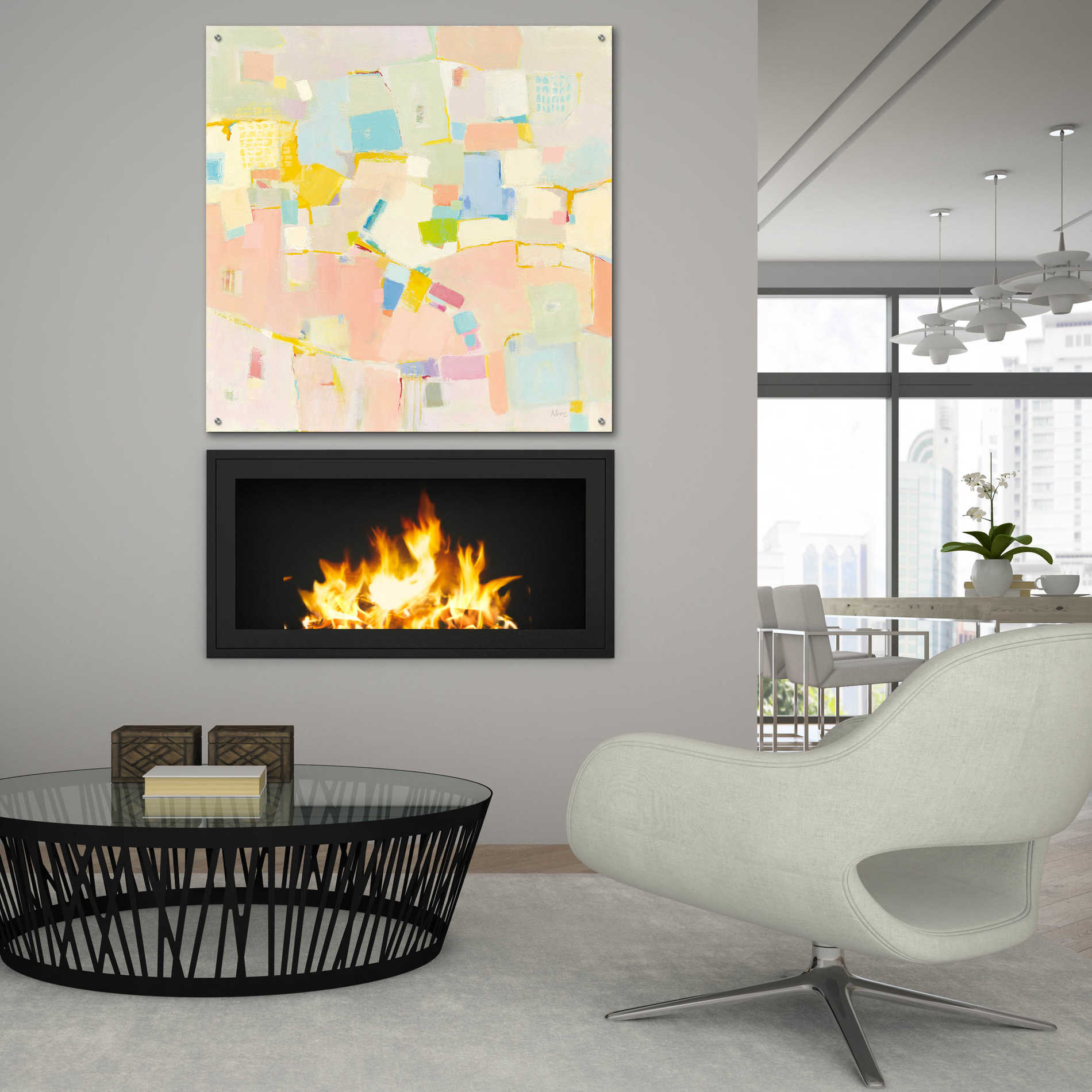 Epic Art 'Block Party' by Phyllis Adams, Acrylic Glass Wall Art,36x36