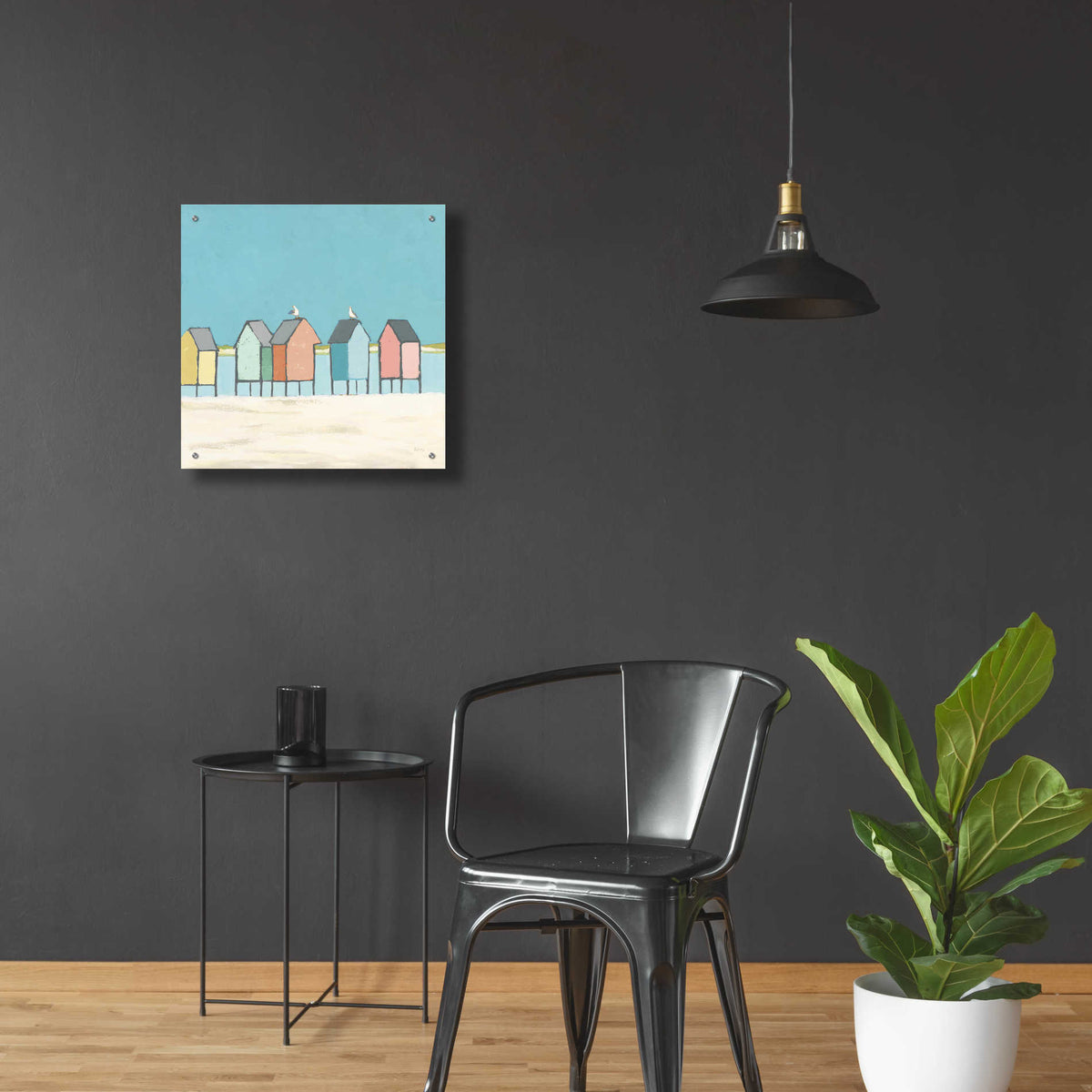 Epic Art 'Cabanas II Pastel' by Phyllis Adams, Acrylic Glass Wall Art,24x24