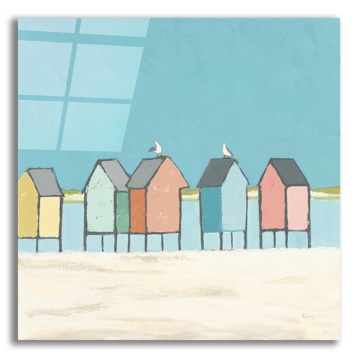 Epic Art 'Cabanas II Pastel' by Phyllis Adams, Acrylic Glass Wall Art