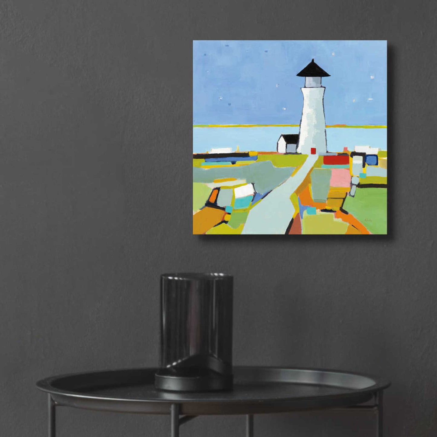 Epic Art 'To the Lighthouse' by Phyllis Adams, Acrylic Glass Wall Art,12x12