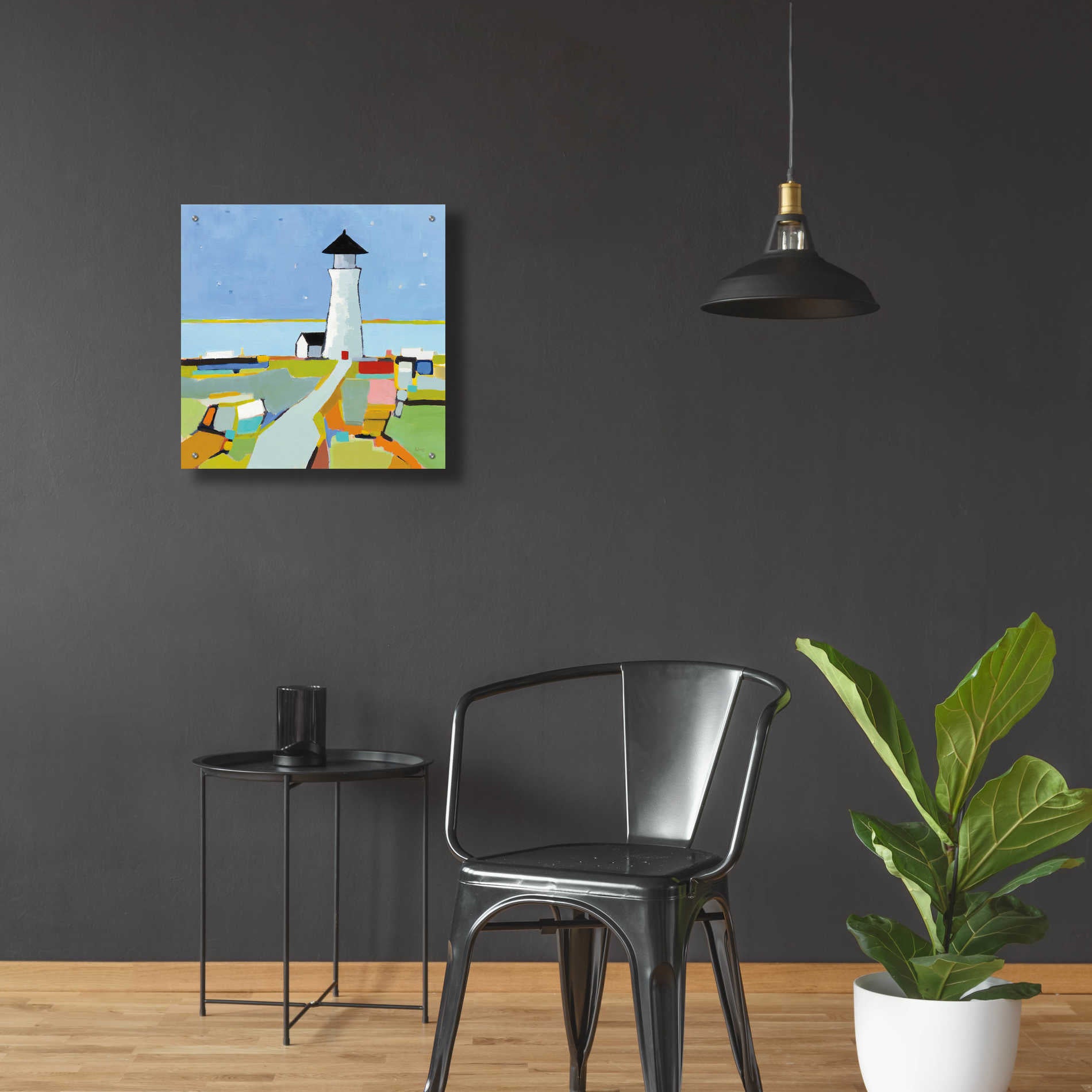 Epic Art 'To the Lighthouse' by Phyllis Adams, Acrylic Glass Wall Art,24x24