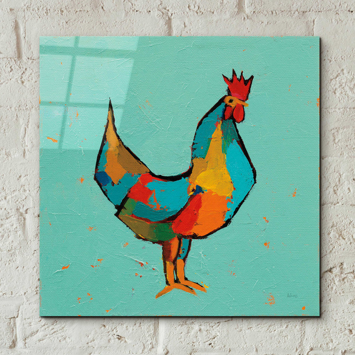 Epic Art 'The Strutter' by Phyllis Adams, Acrylic Glass Wall Art,12x12