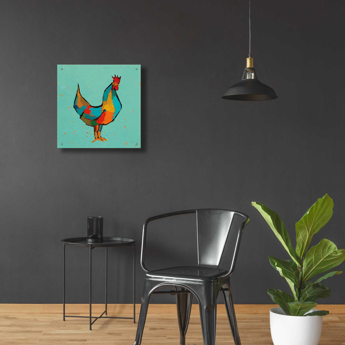 Epic Art 'The Strutter' by Phyllis Adams, Acrylic Glass Wall Art,24x24