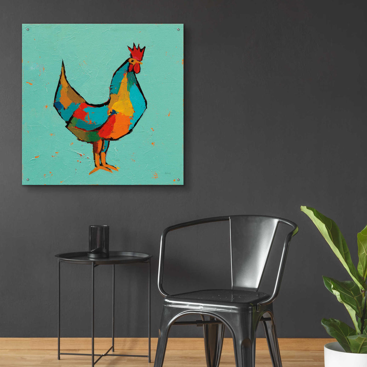 Epic Art 'The Strutter' by Phyllis Adams, Acrylic Glass Wall Art,36x36