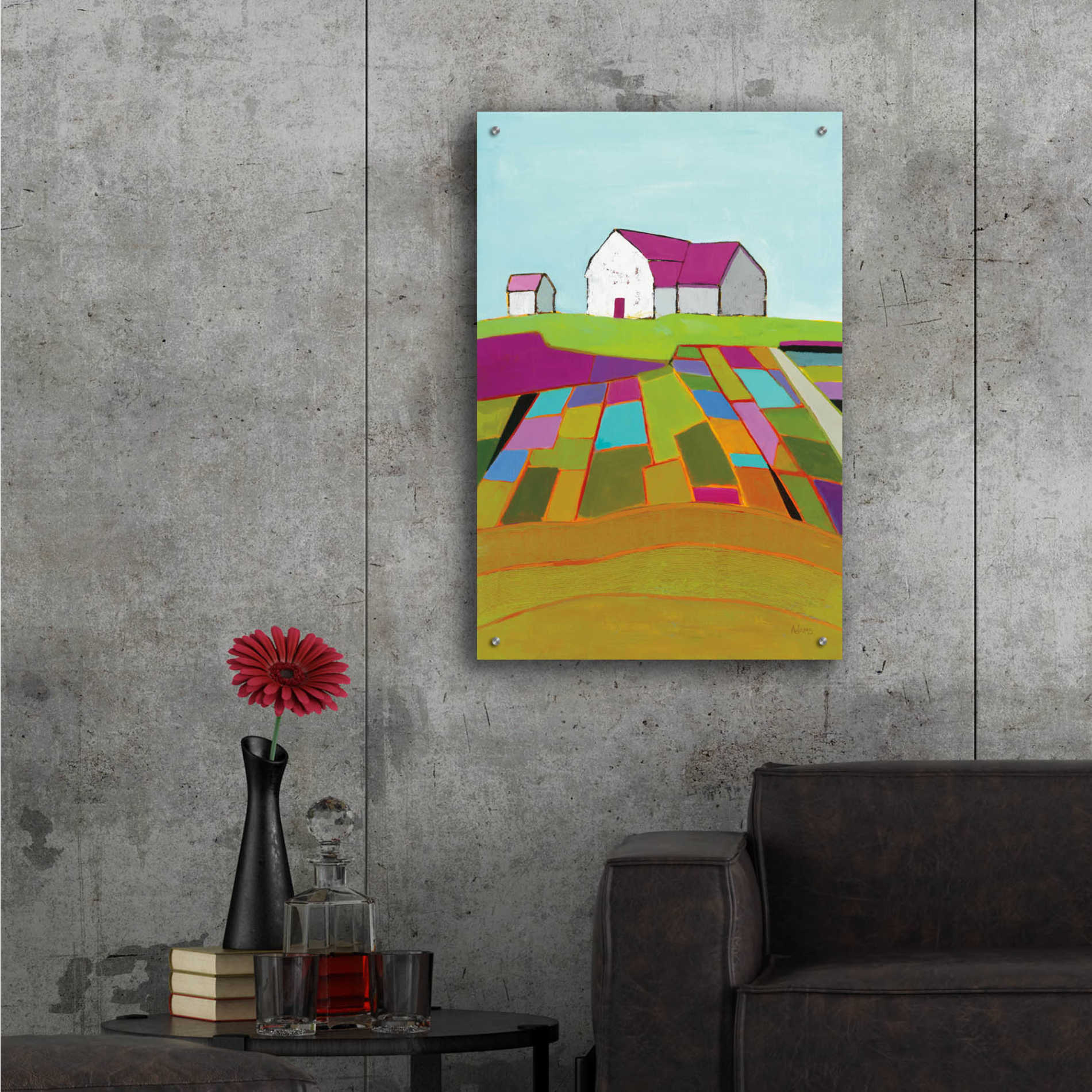 Epic Art 'Field of Dreams' by Phyllis Adams, Acrylic Glass Wall Art,24x36