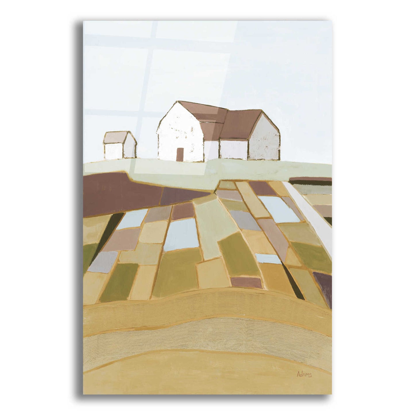 Epic Art 'Field of Dreams Neutral' by Phyllis Adams, Acrylic Glass Wall Art,12x16