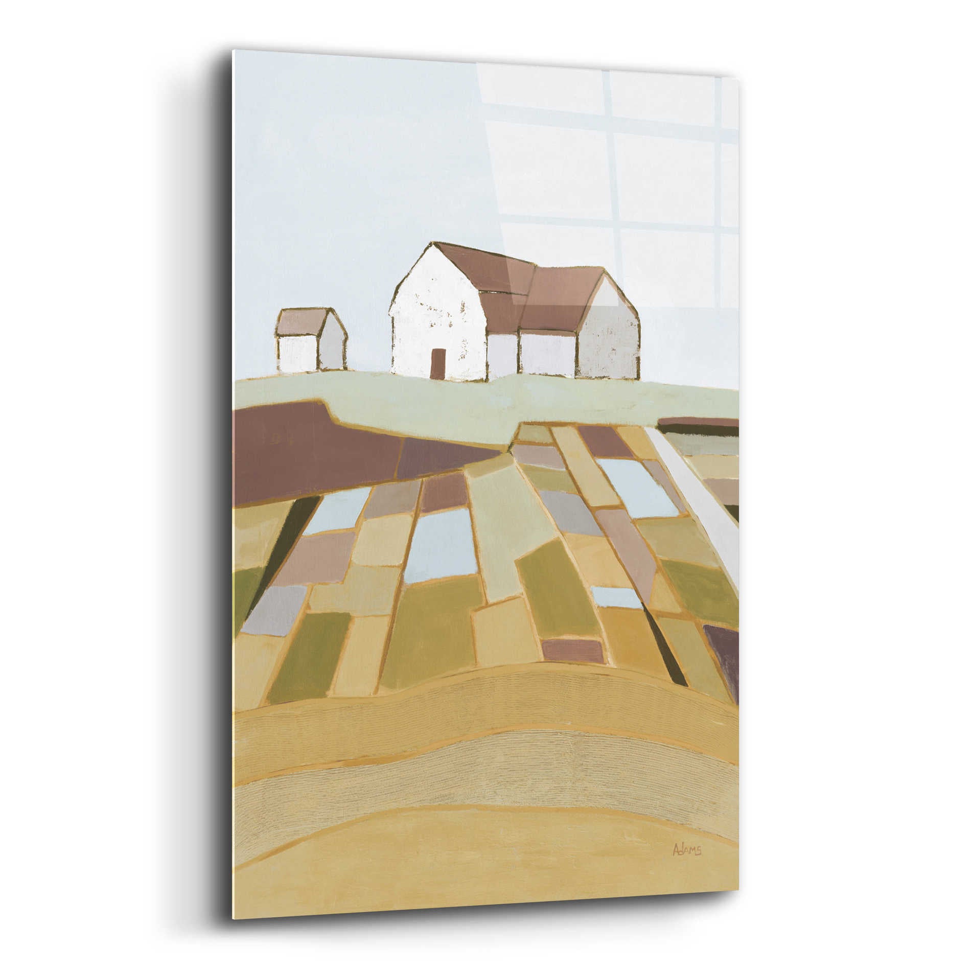 Epic Art 'Field of Dreams Neutral' by Phyllis Adams, Acrylic Glass Wall Art,16x24