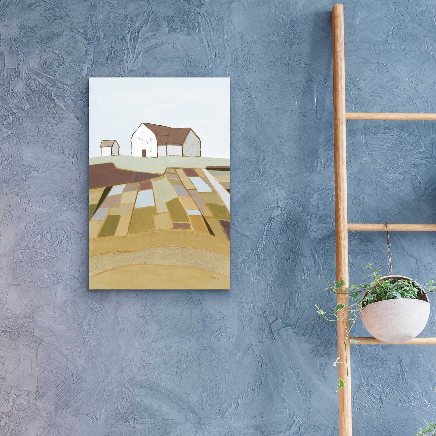 Epic Art 'Field of Dreams Neutral' by Phyllis Adams, Acrylic Glass Wall Art,16x24