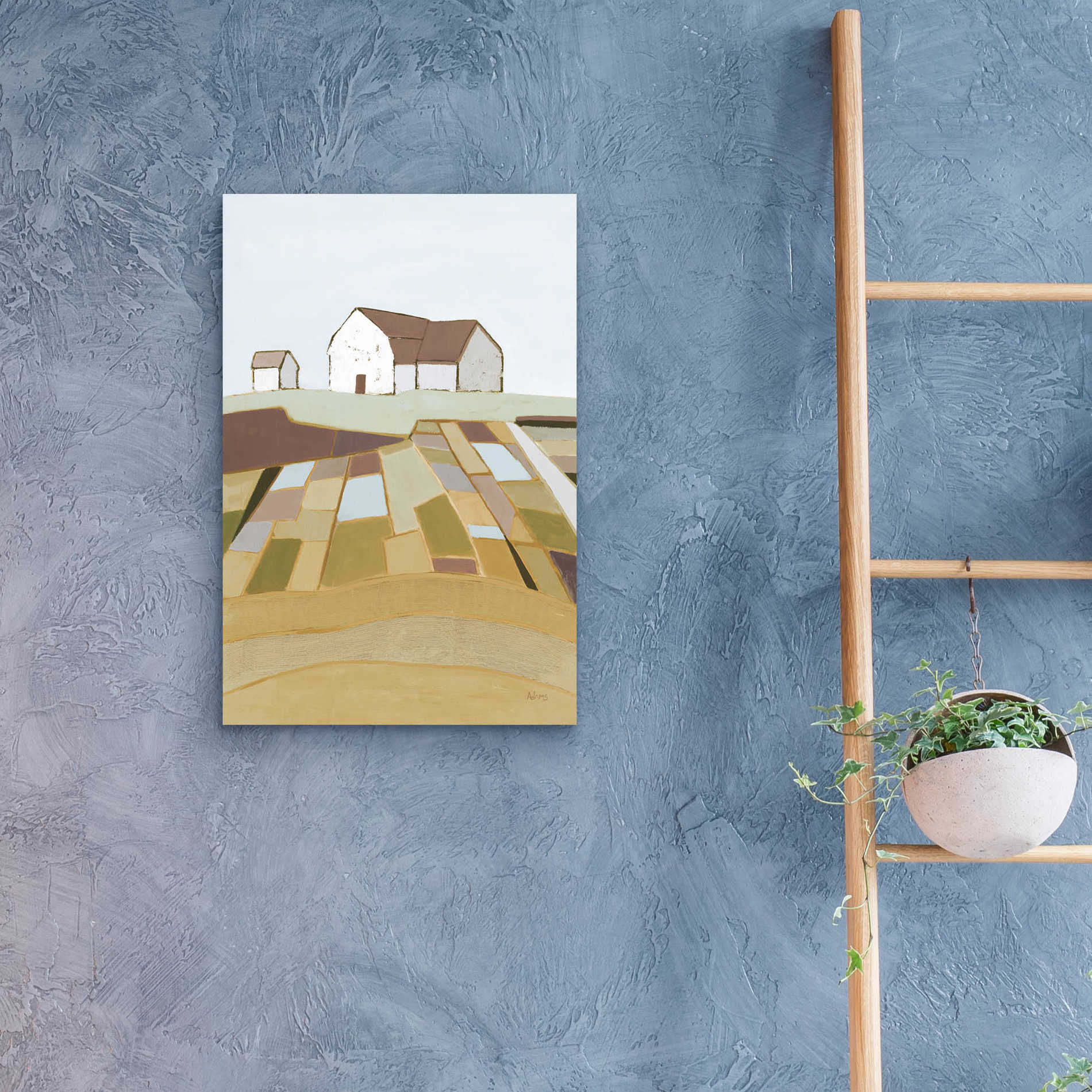 Epic Art 'Field of Dreams Neutral' by Phyllis Adams, Acrylic Glass Wall Art,16x24